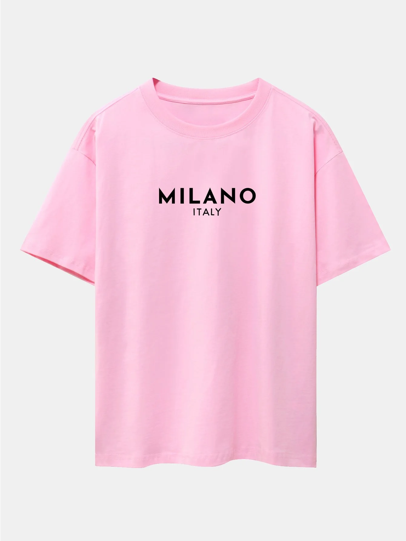 Milano Italien Druck Drop Shoulder Oversize T-Shirt - Image 4