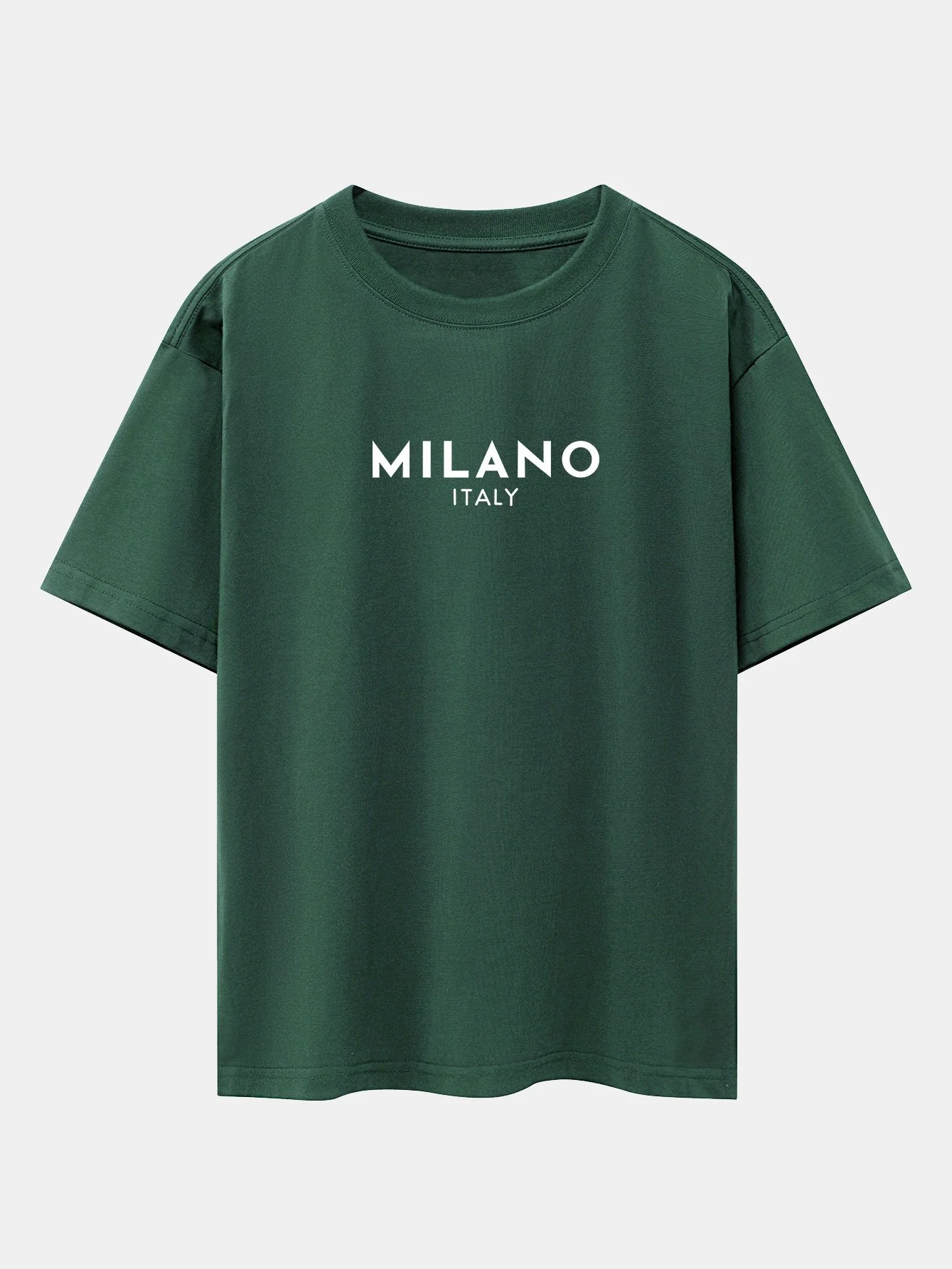 Milano Italien Druck Drop Shoulder Oversize T-Shirt - Image 6