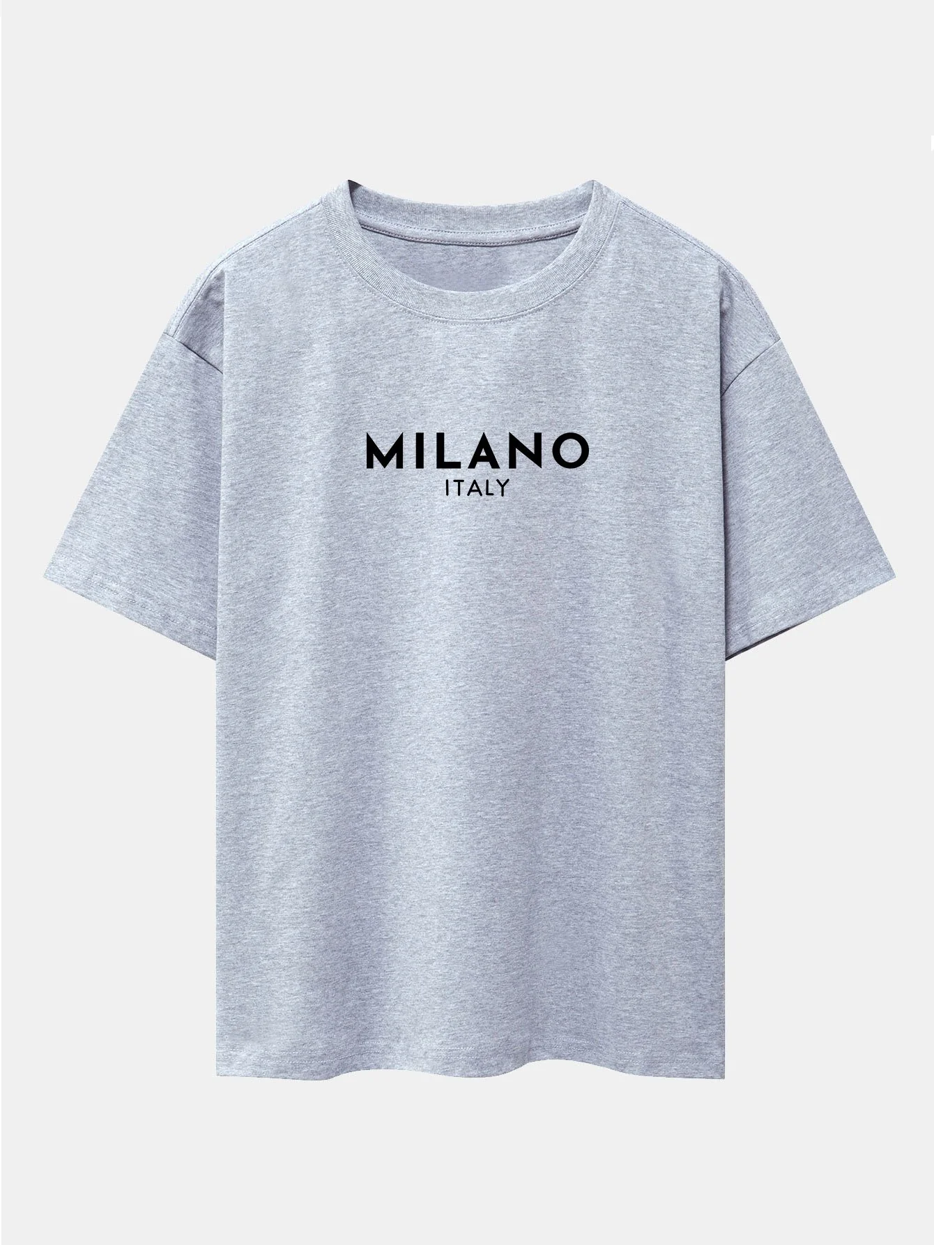 Milano Italien Druck Drop Shoulder Oversize T-Shirt - Image 8