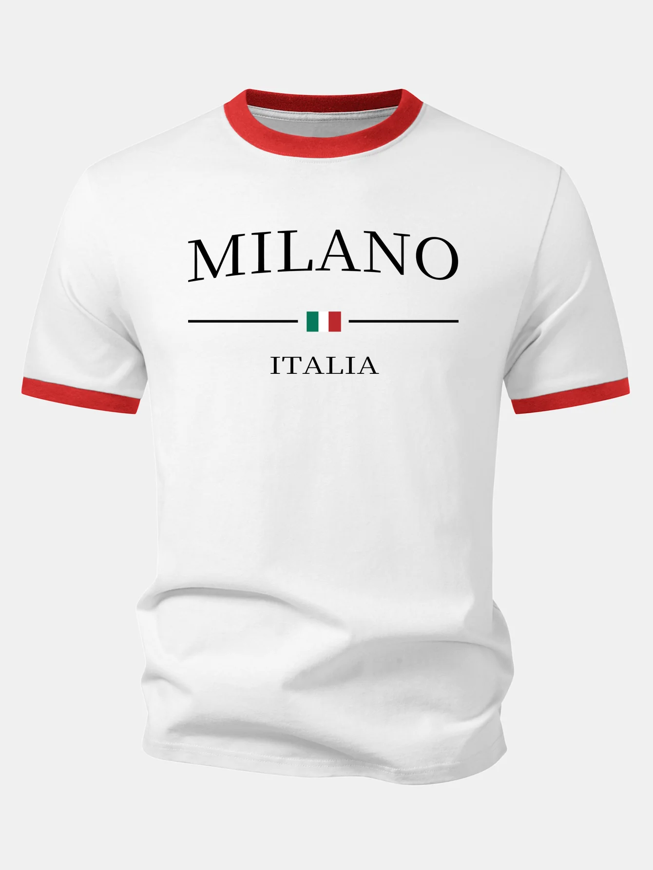 Milano Print Contrast Ringer T-Shirt - Image 5
