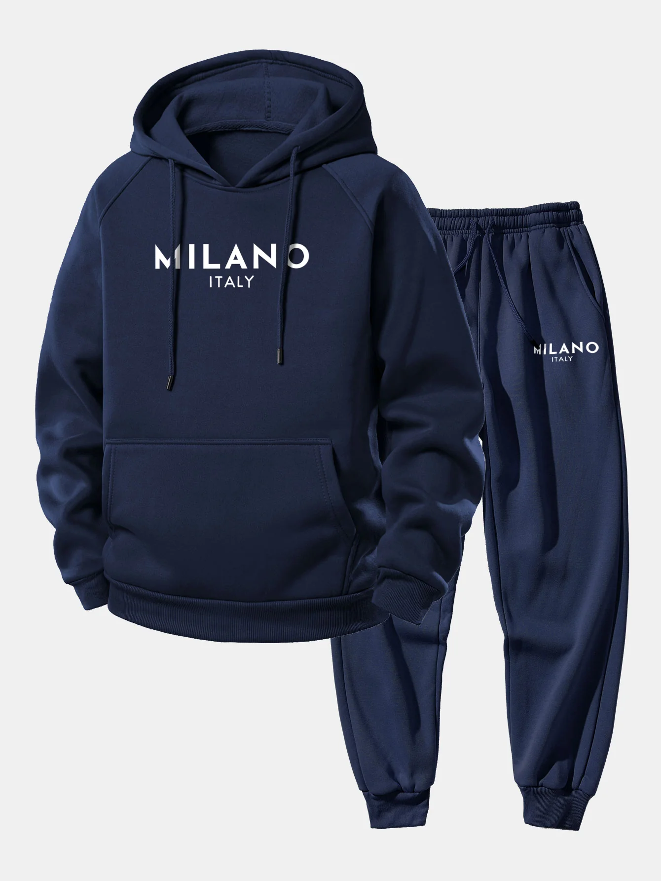 Milano Print Drawstring Hoodie & Milano Print Jogger Pants - Image 4