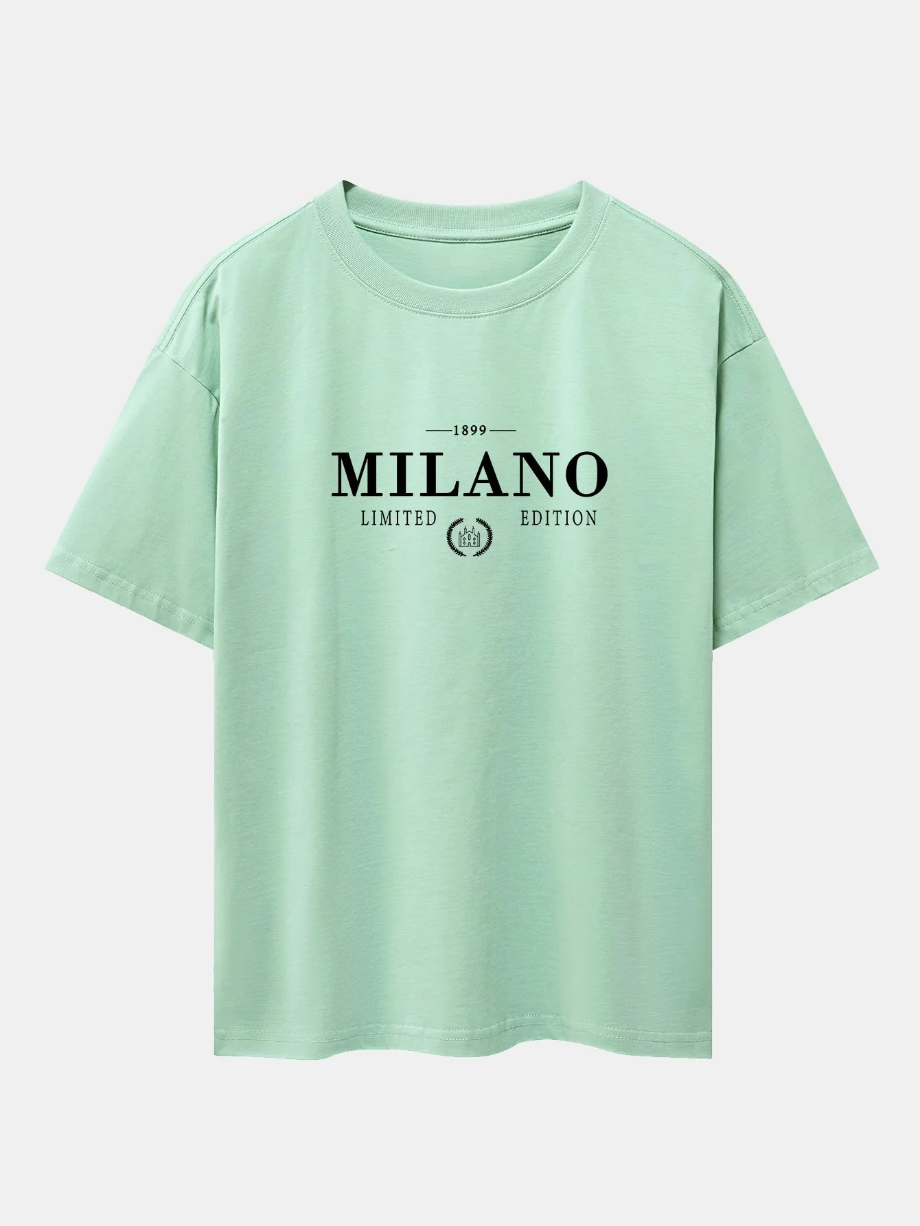 Milano Print Drop Shoulder Oversize T-Shirt - Image 10