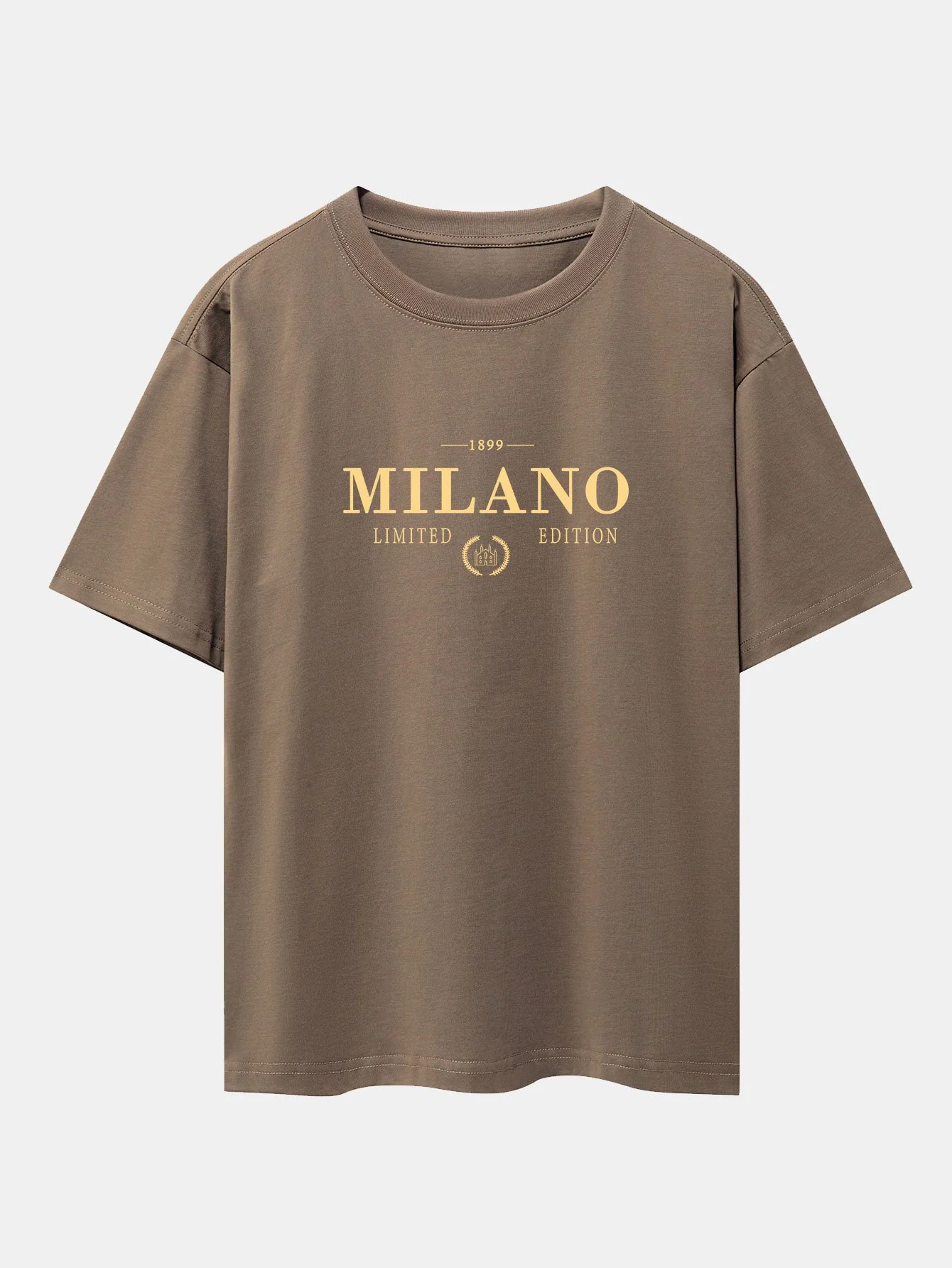 Milano Print Drop Shoulder Oversize T-Shirt - Image 4