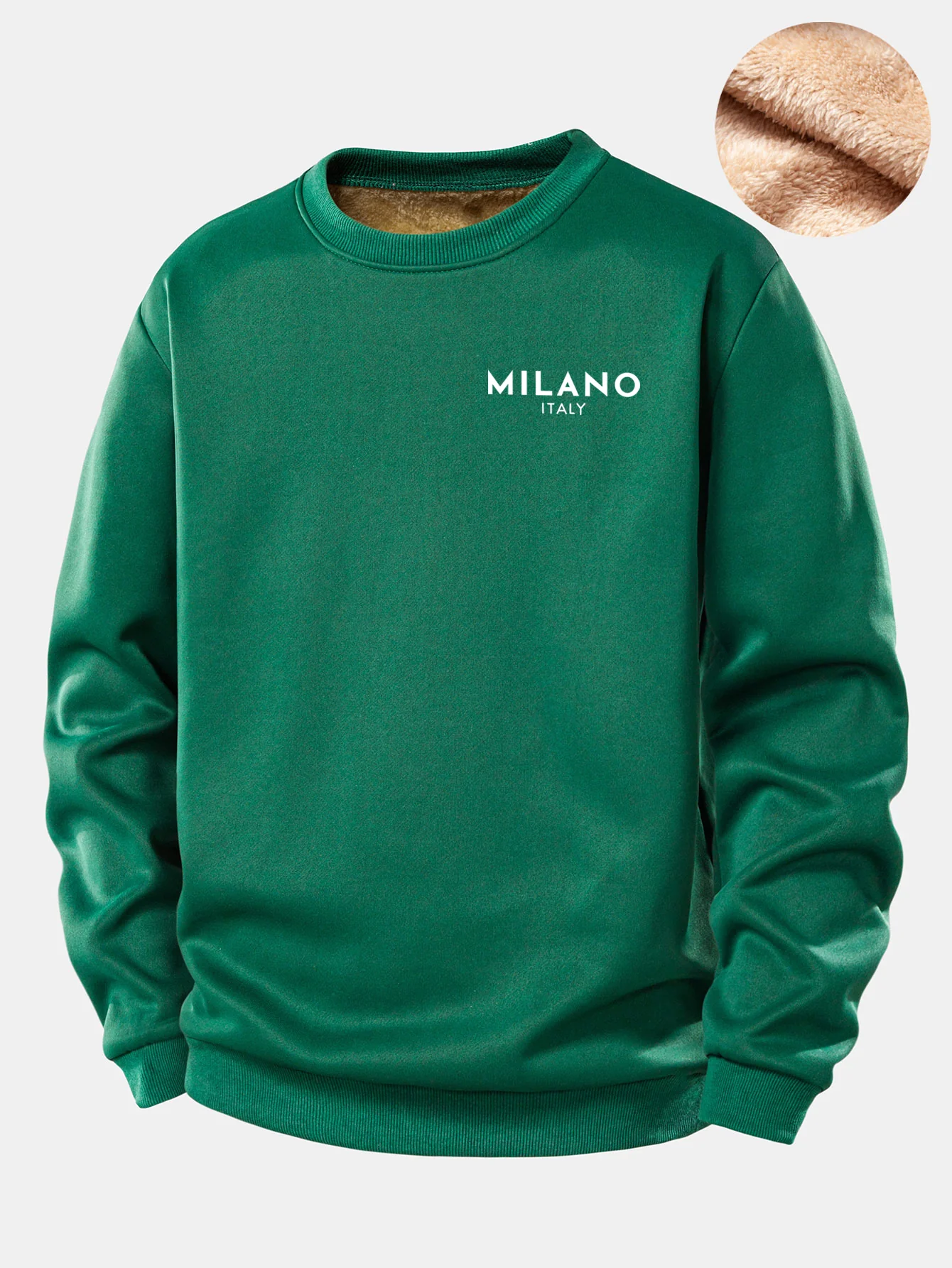 Milano Print Teddy Fleece Gefüttertes Sweatshirt - Image 6