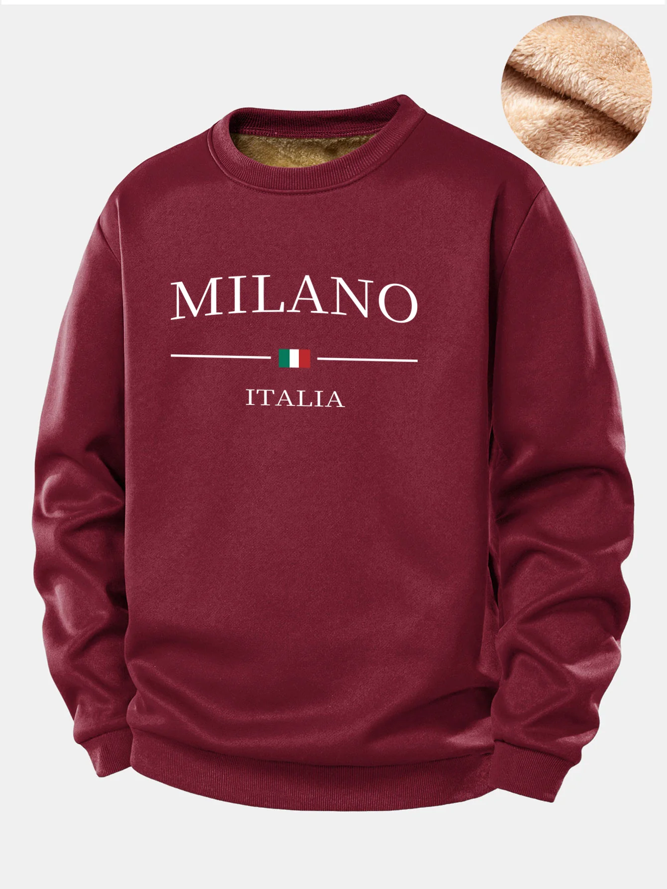 Milano Print Teddy Fleece Gefüttertes Sweatshirt - Image 5