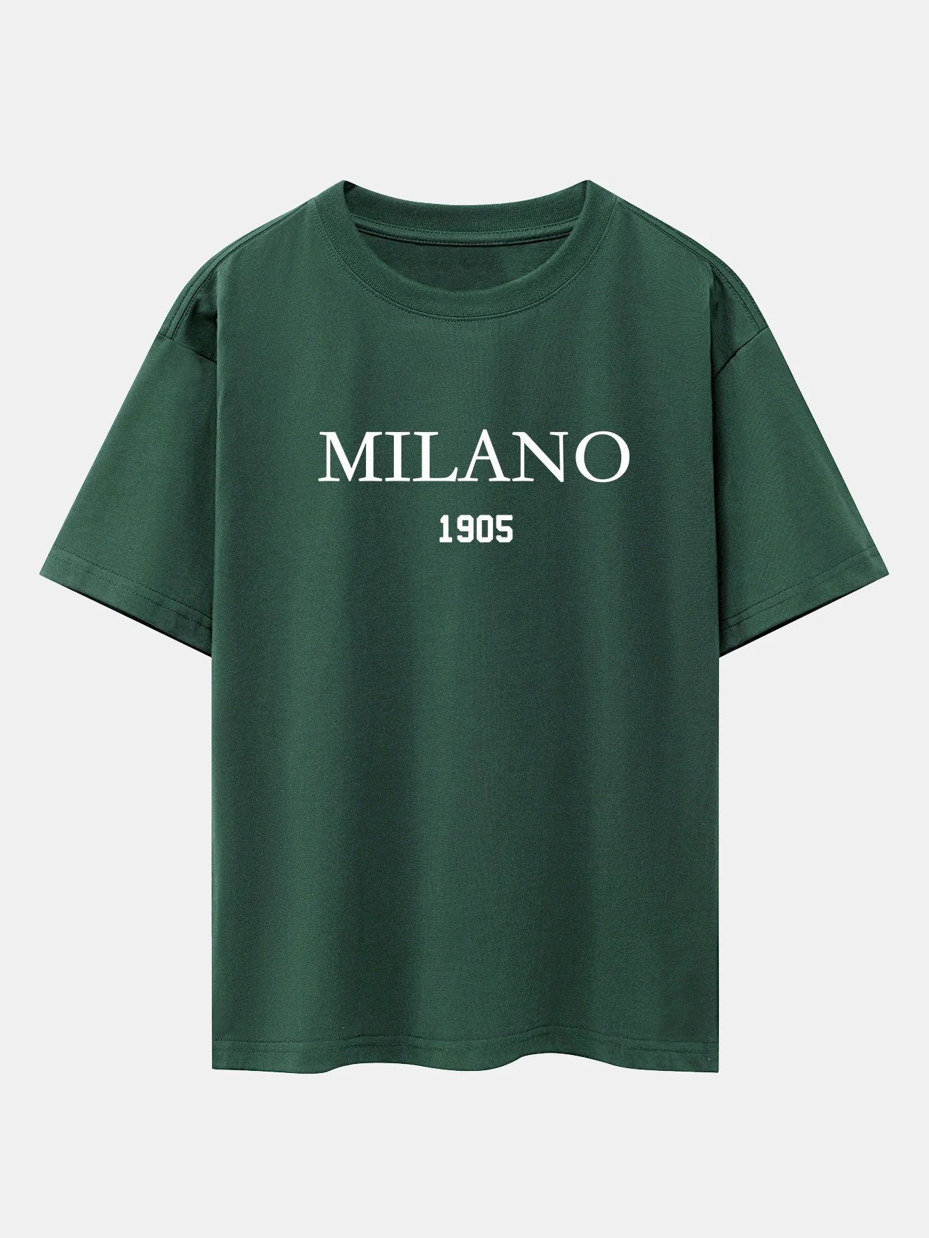 Milano Slogan Druck Drop Shoulder Oversize T-Shirt