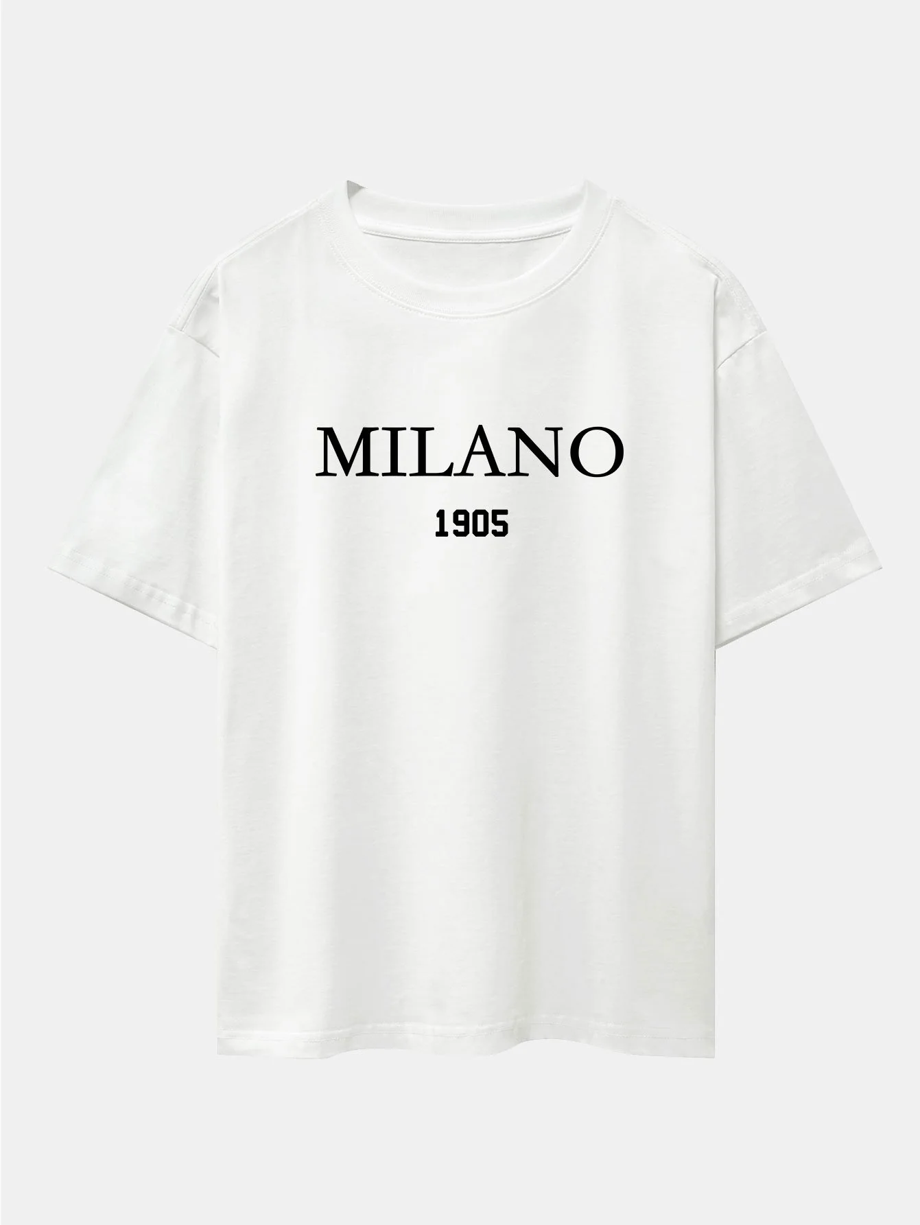Milano Slogan Druck Drop Shoulder Oversize T-Shirt - Image 3