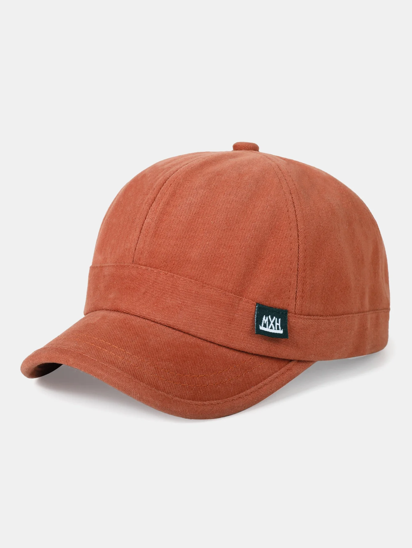 Minimalist Adjustable Solid-Color Cotton Baseball Cap With Short Brim - Image 2