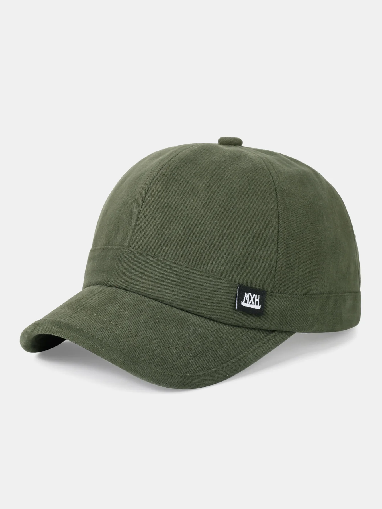 Minimalist Adjustable Solid-Color Cotton Baseball Cap With Short Brim - Image 4