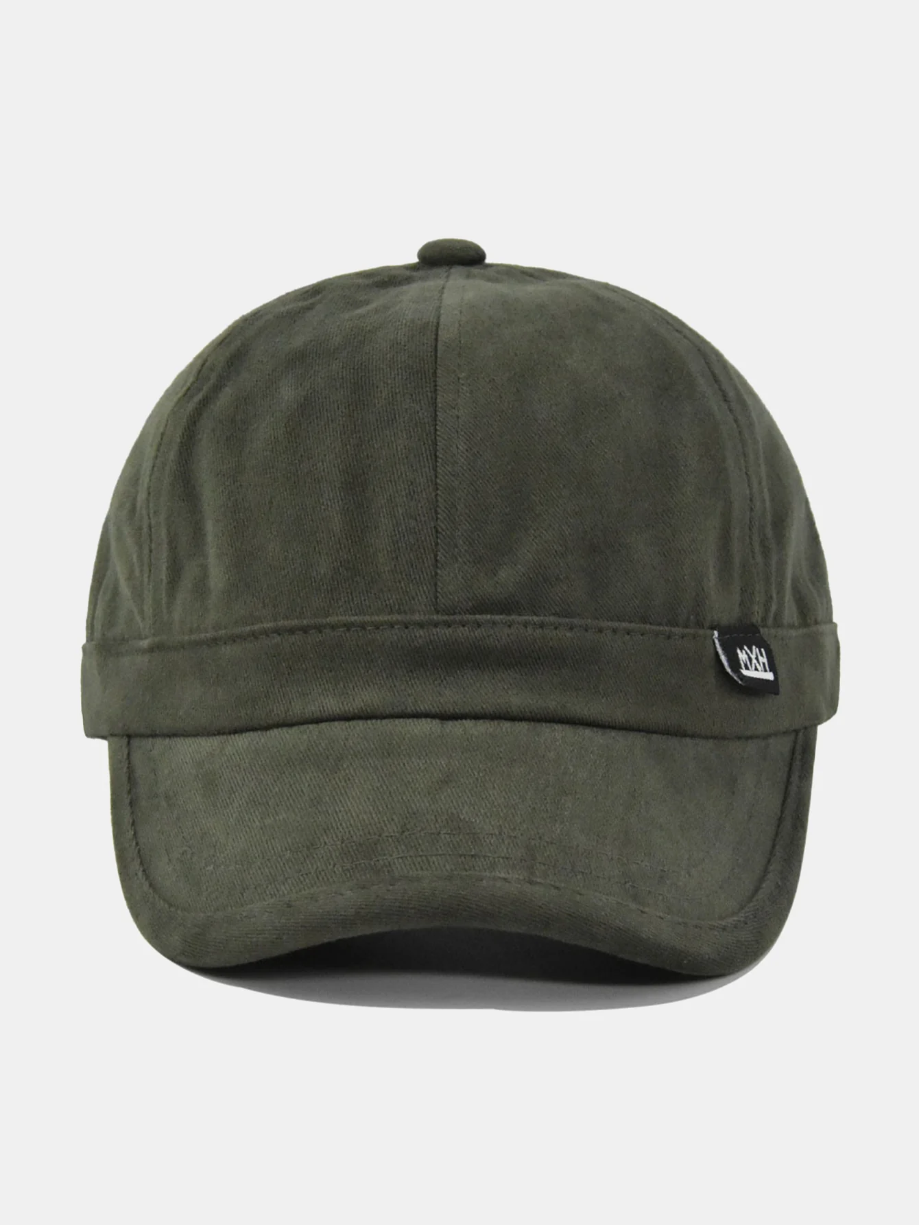 Minimalist Adjustable Solid-Color Cotton Baseball Cap With Short Brim - Image 6