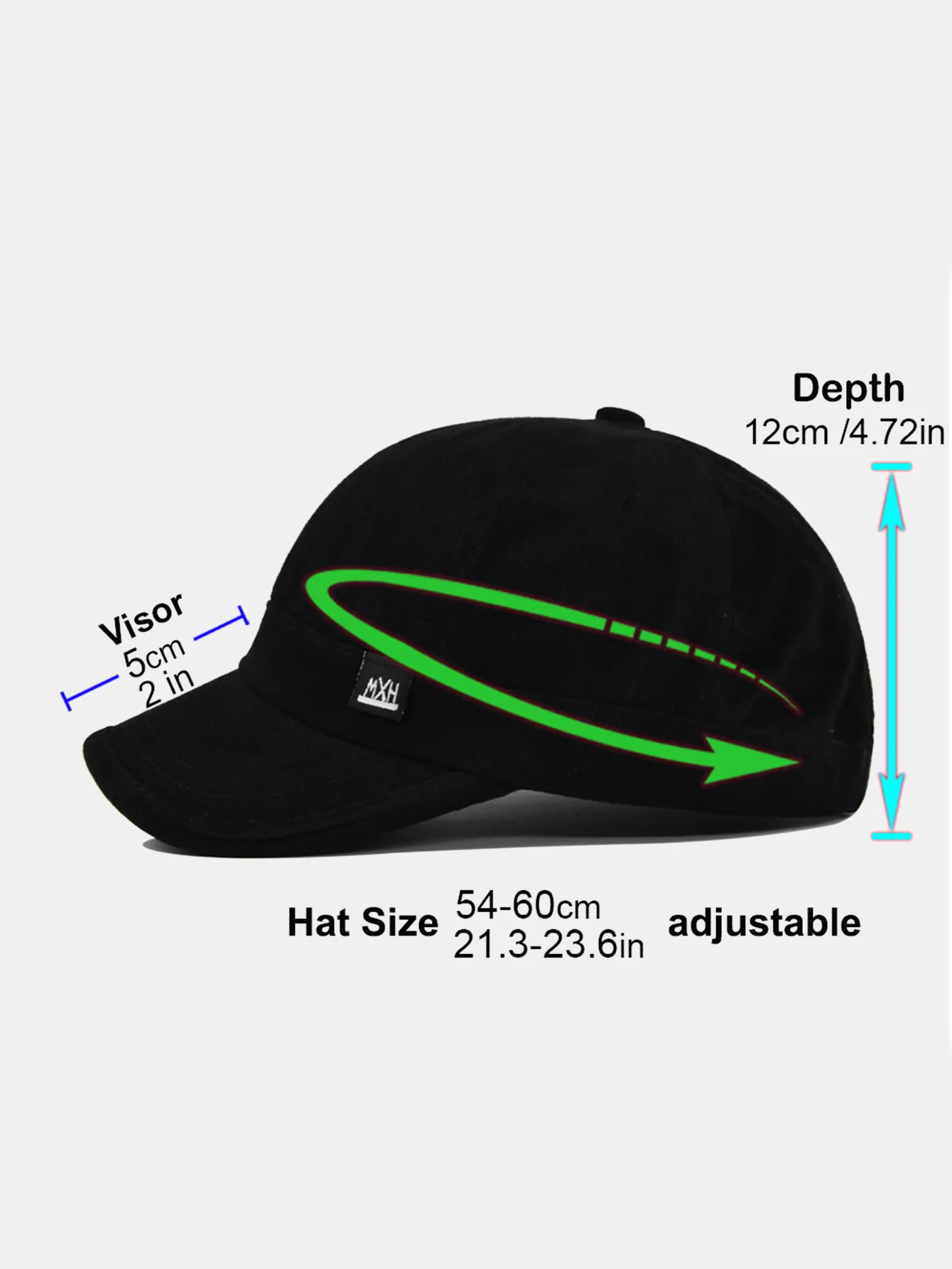 Minimalist Adjustable Solid-Color Cotton Baseball Cap With Short Brim - Image 9
