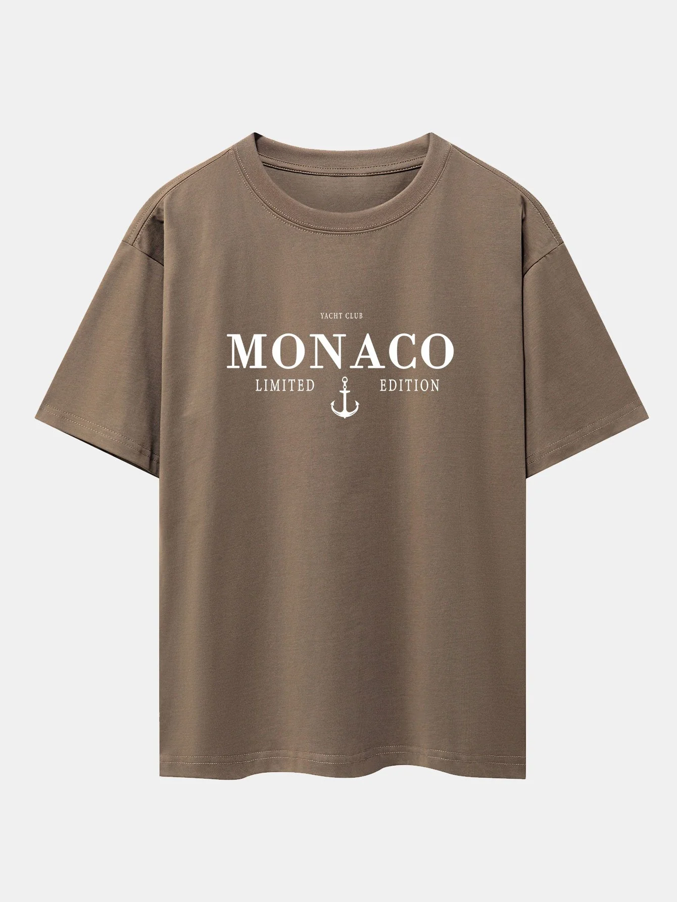 Monaco Slogan Druck Drop Shoulder Oversize T-Shirt - Image 6