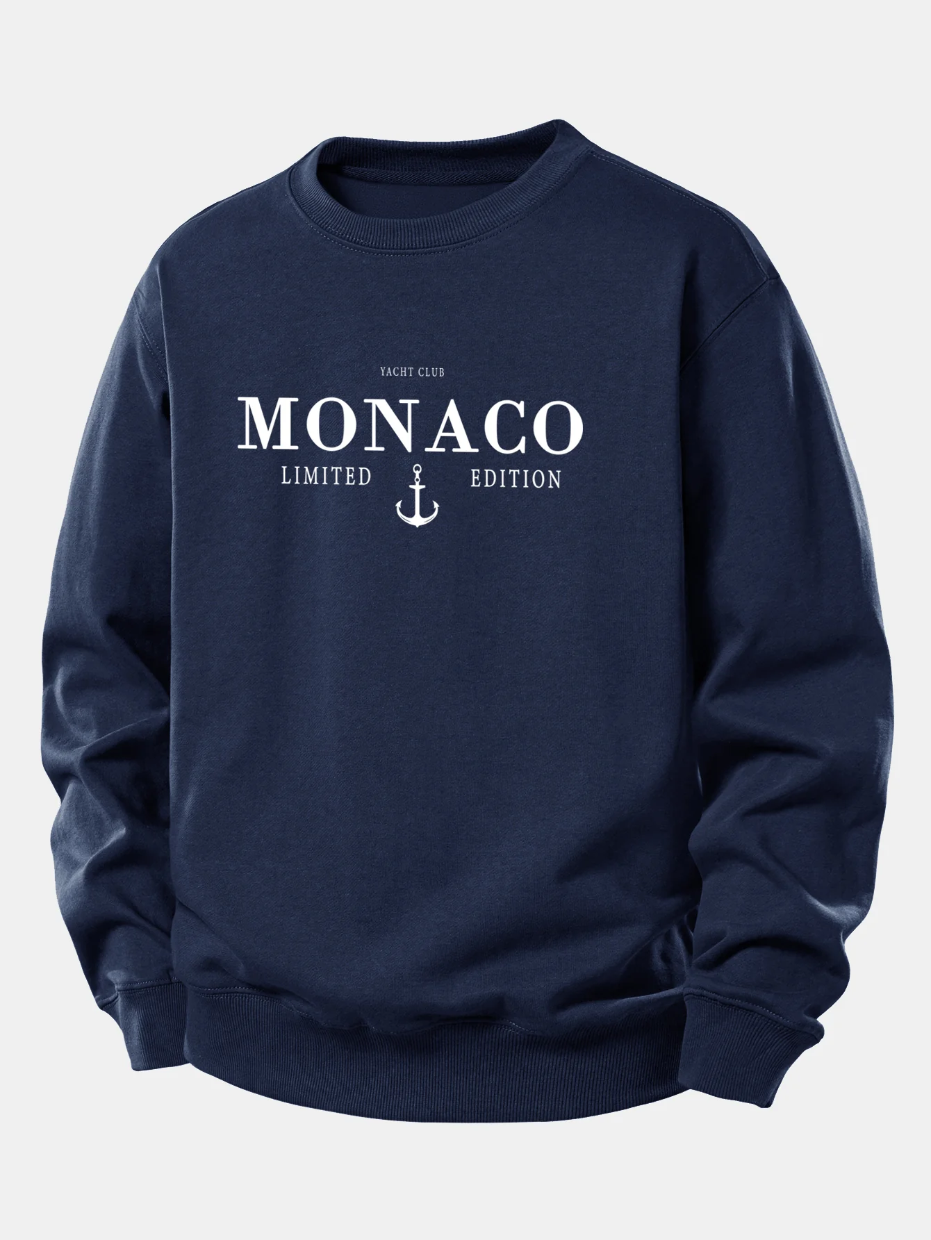 Monaco Slogan Druck Locker Geschnittenes Sweatshirt - Image 4