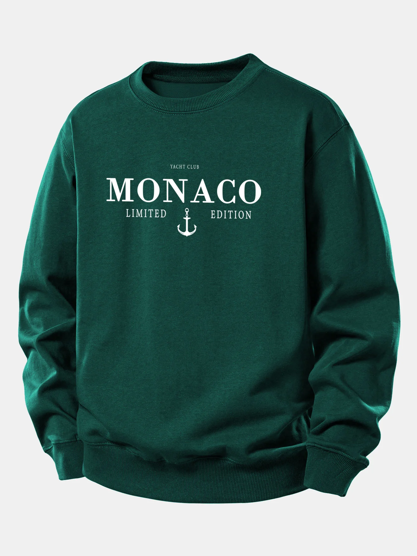 Monaco Slogan Druck Locker Geschnittenes Sweatshirt - Image 5