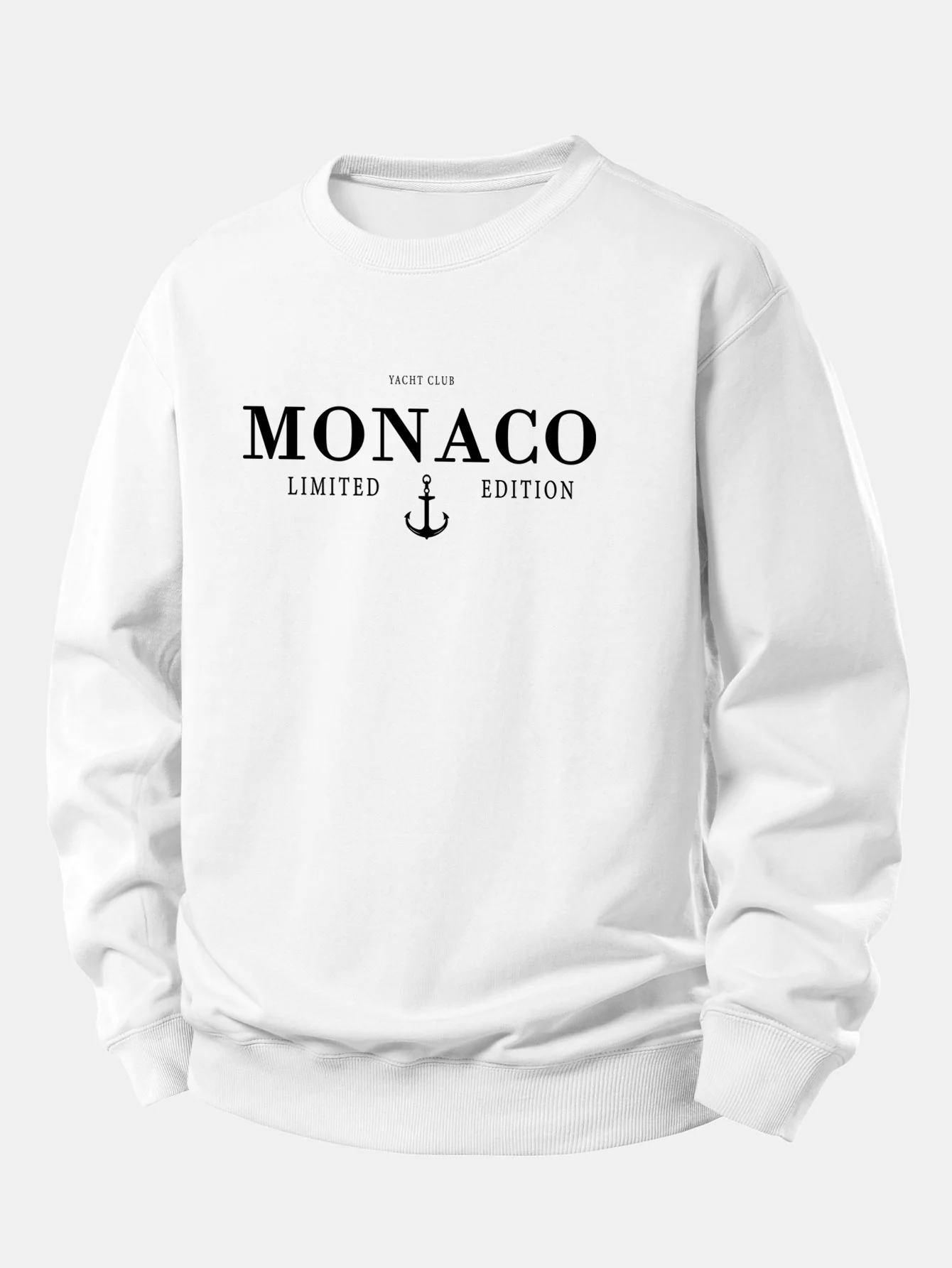 Monaco Slogan Druck Locker Geschnittenes Sweatshirt - Image 6