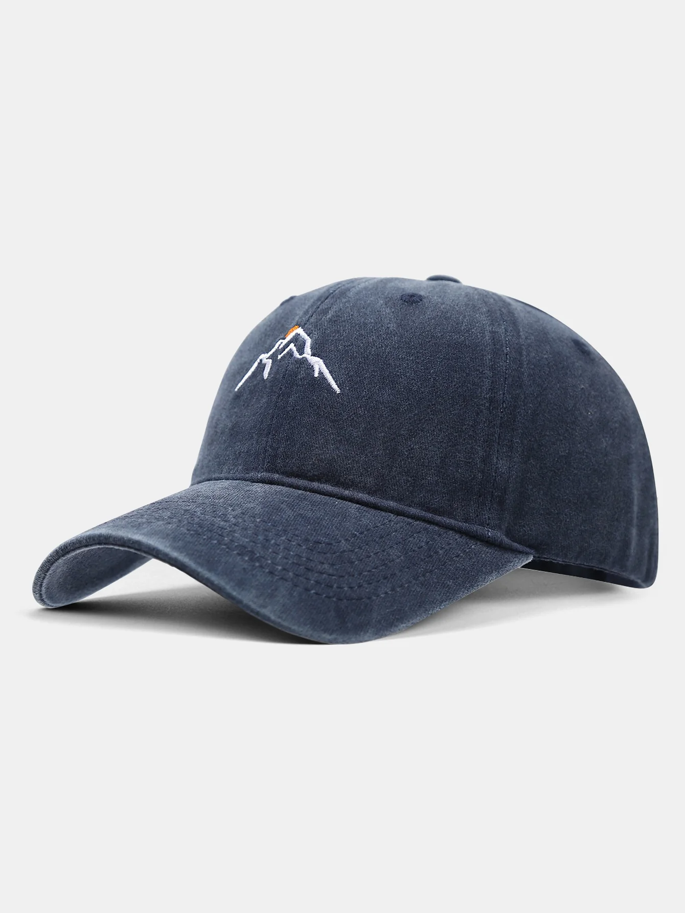 Bestickte gewaschene abgenutzte Baseballkappe mit Bergmotiv - Image 7
