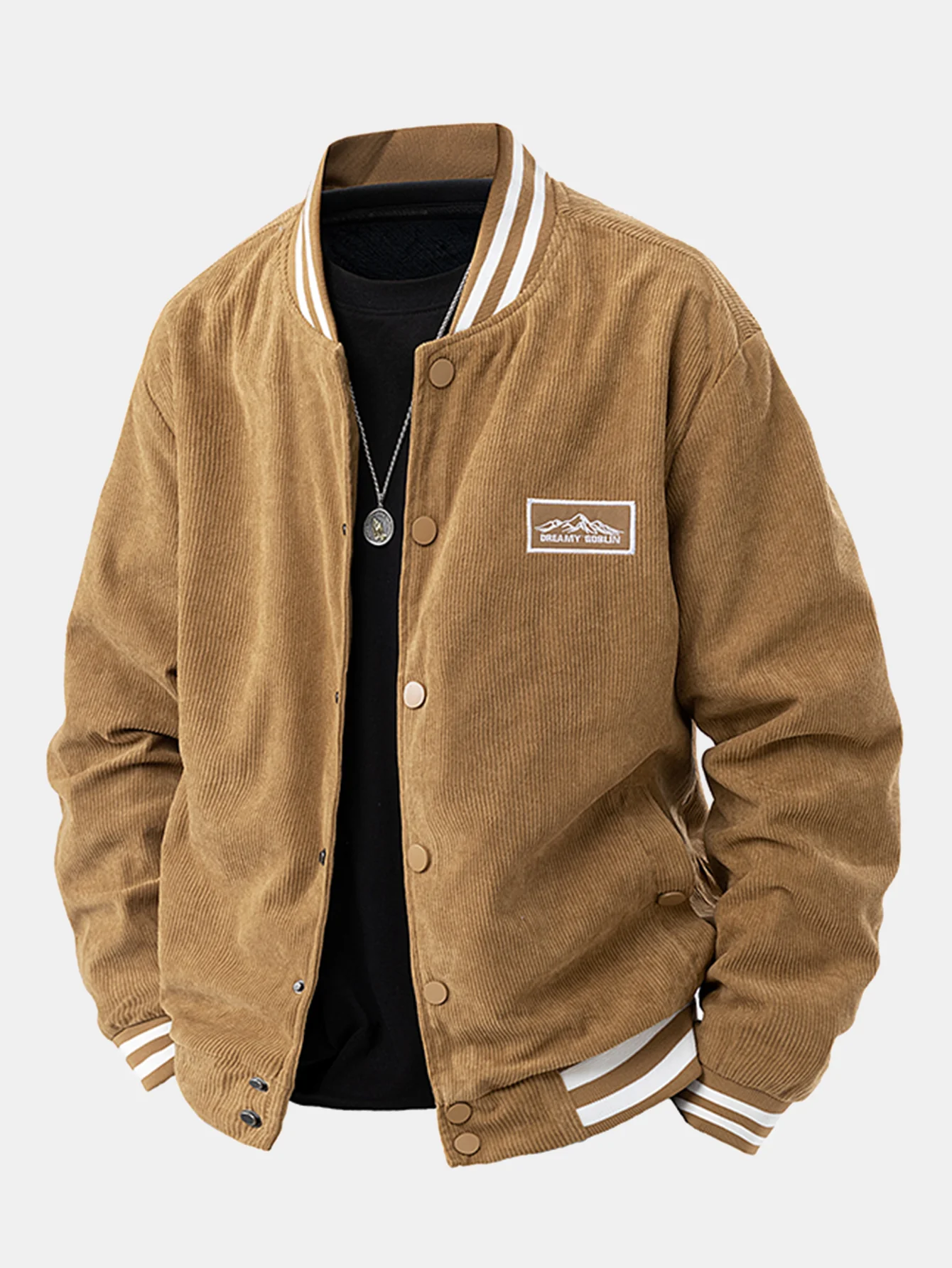 Berg Stickerei Corduroy Baseballjacke - Image 4