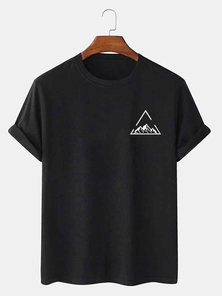 Berg Grafik Druck T-Shirt