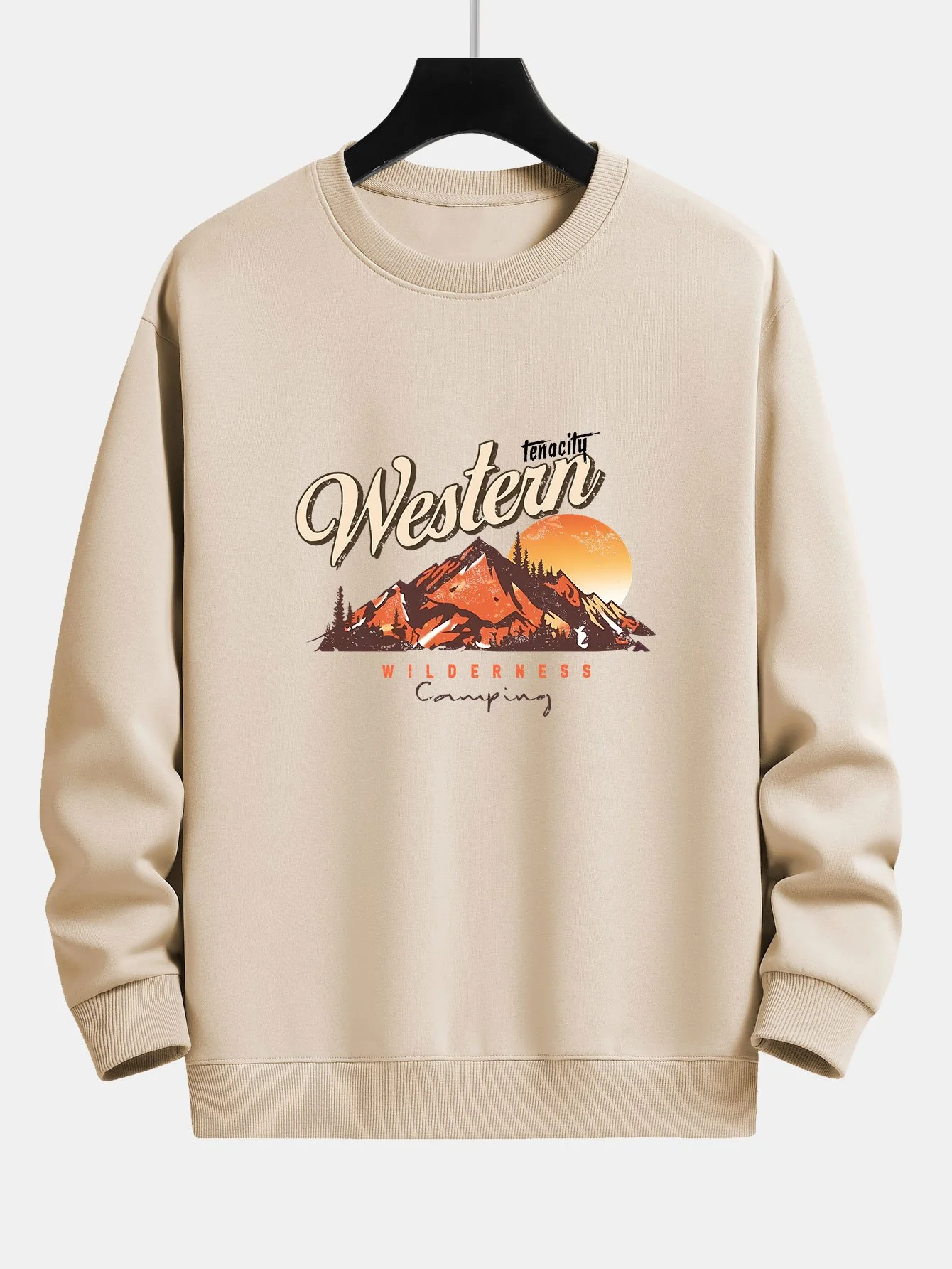 Berglandschaft Illustration Druck Relaxed Fit Sweatshirt - Image 2