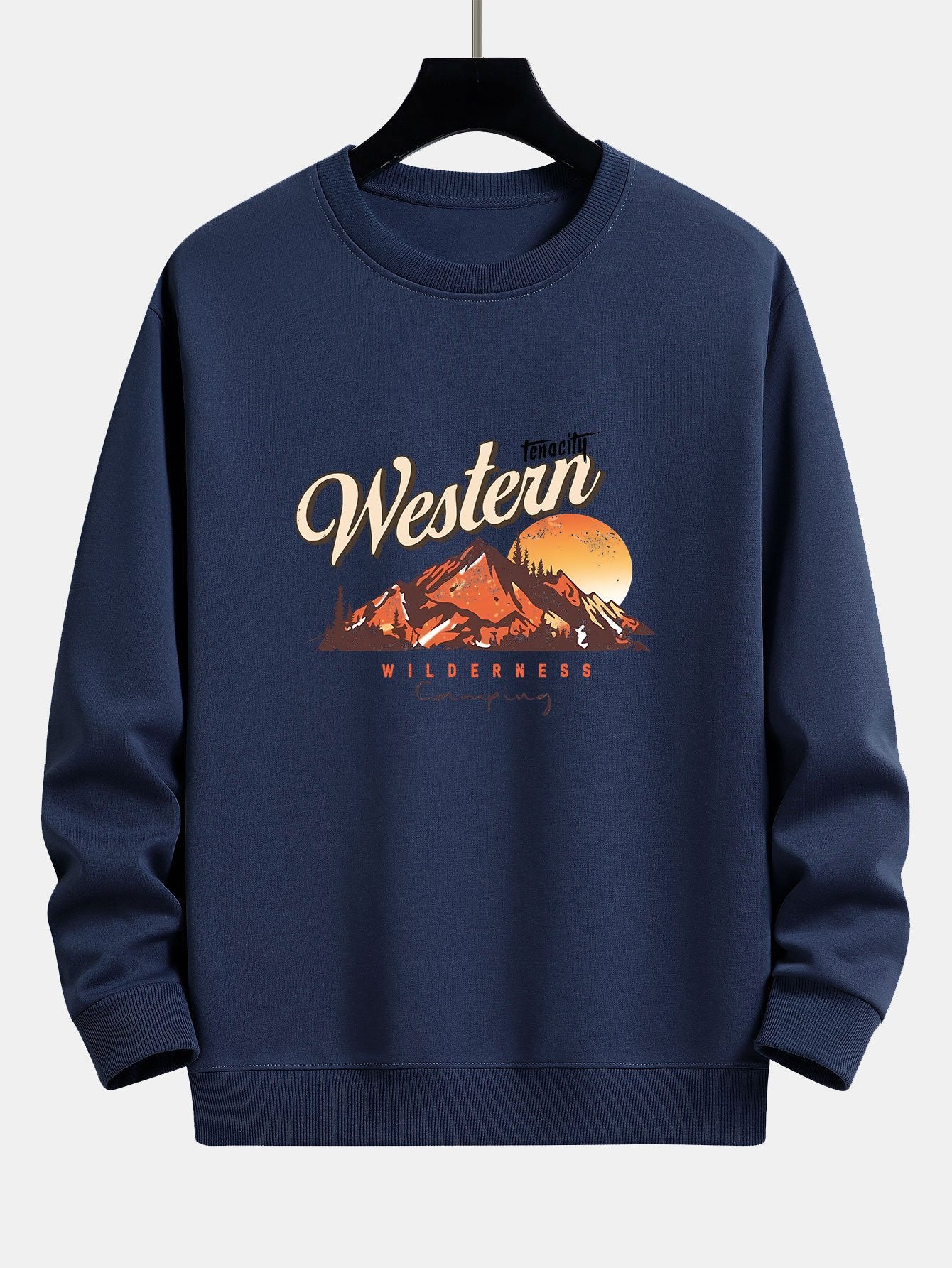 Berglandschaft Illustration Druck Relaxed Fit Sweatshirt - Image 6