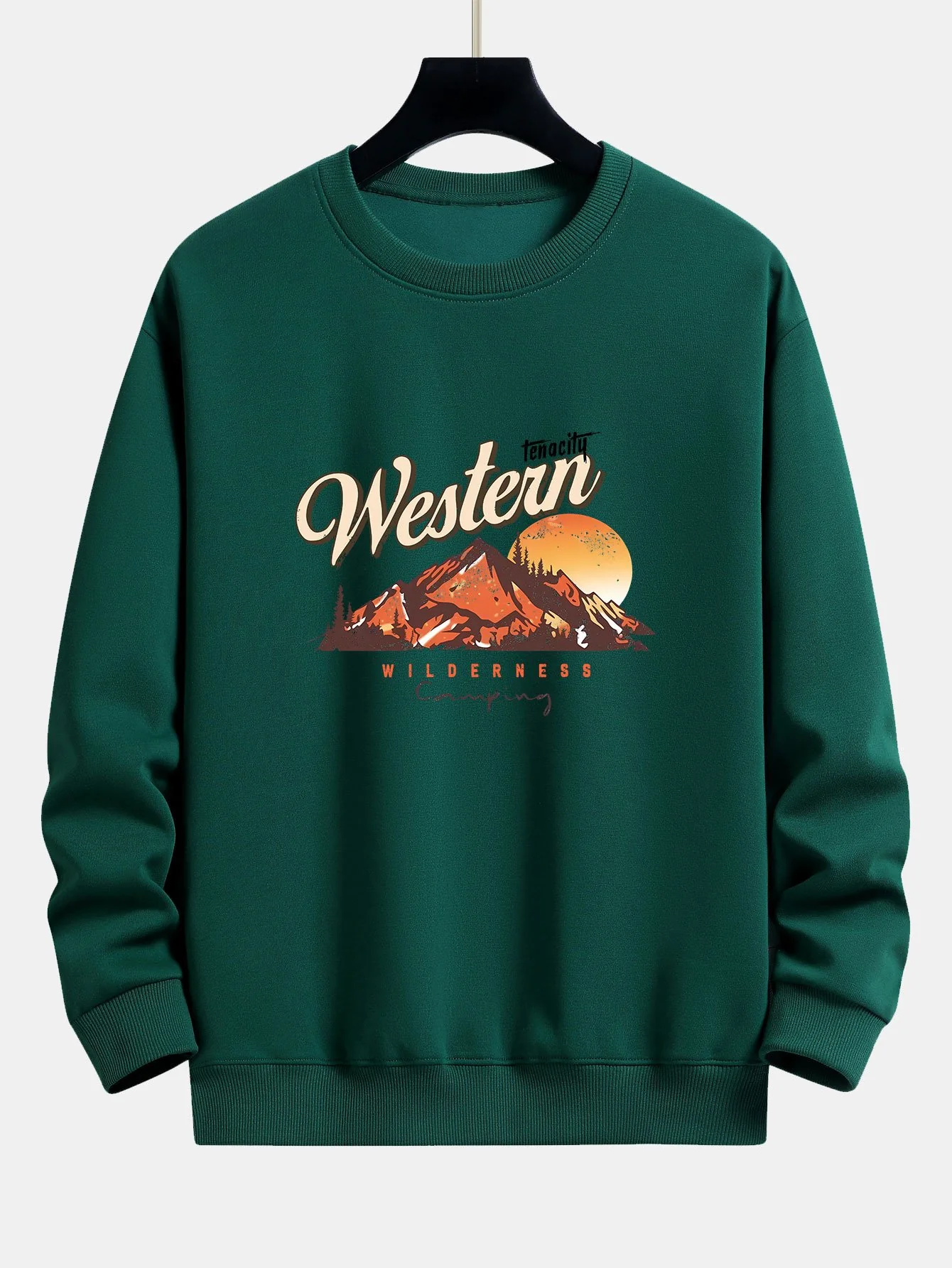 Berglandschaft Illustration Druck Relaxed Fit Sweatshirt - Image 8
