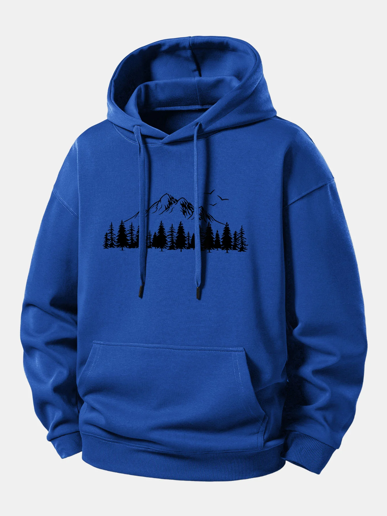 Mountain Nature Print Relax Fit Hoodie - Image 10