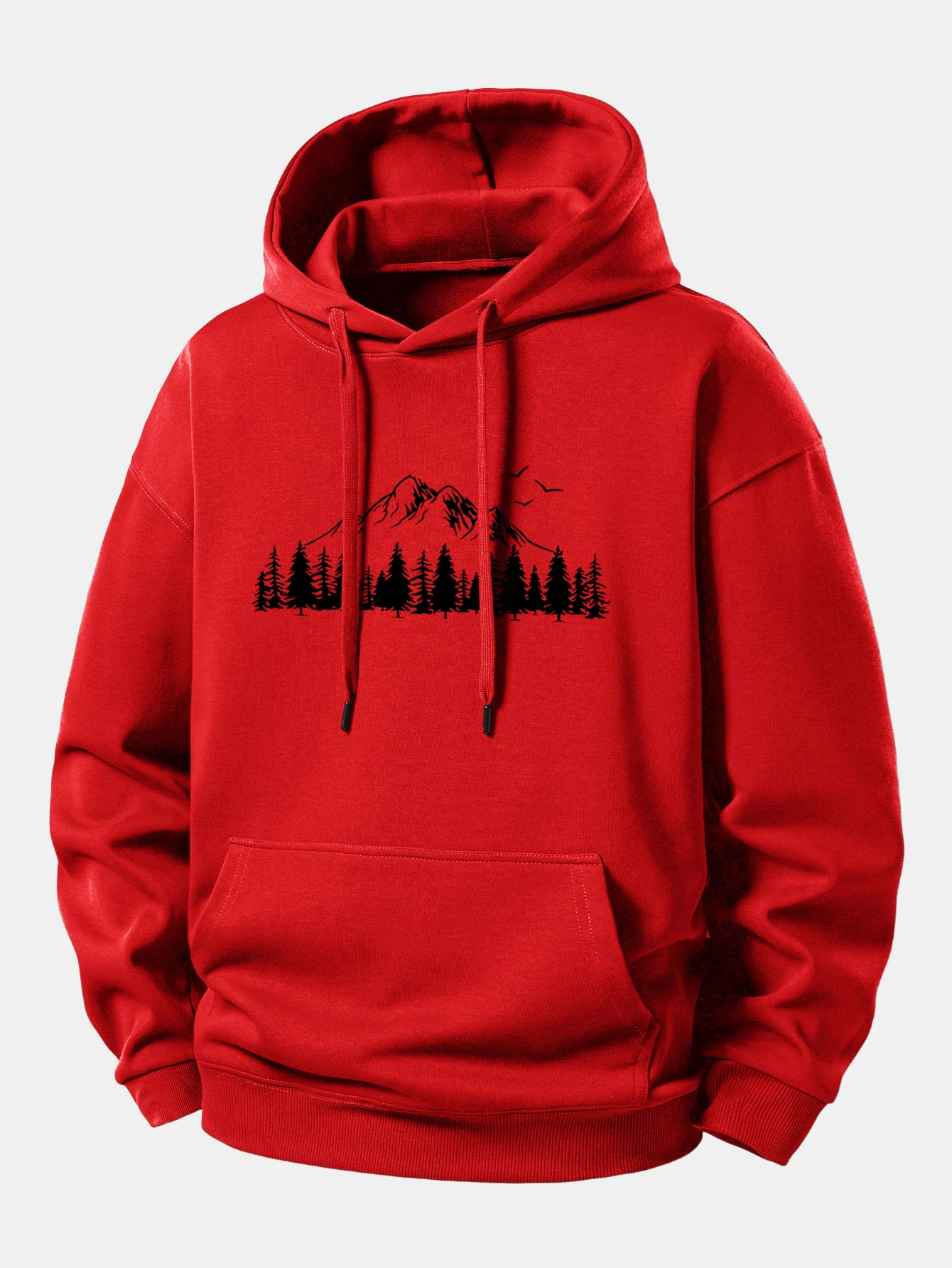 Mountain Nature Print Relax Fit Hoodie - Image 11