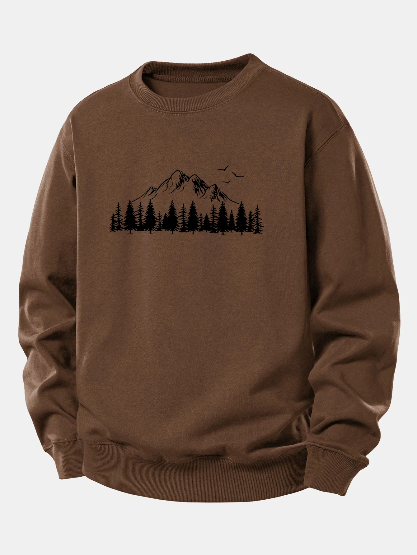 Mountain Nature Print Relax Fit Sweatshirt