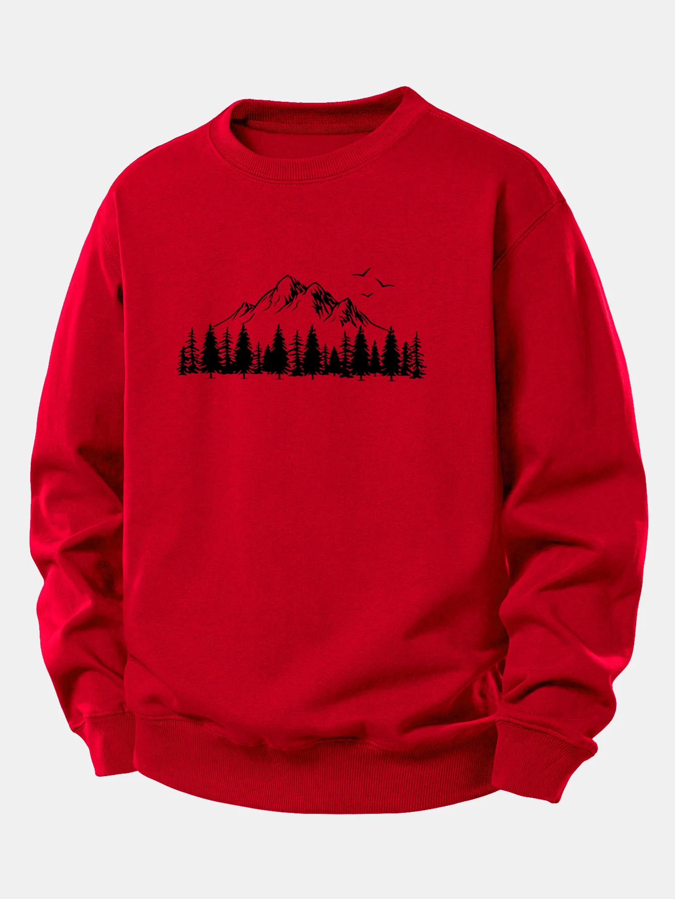 Mountain Nature Print Relax Fit Sweatshirt - Image 10