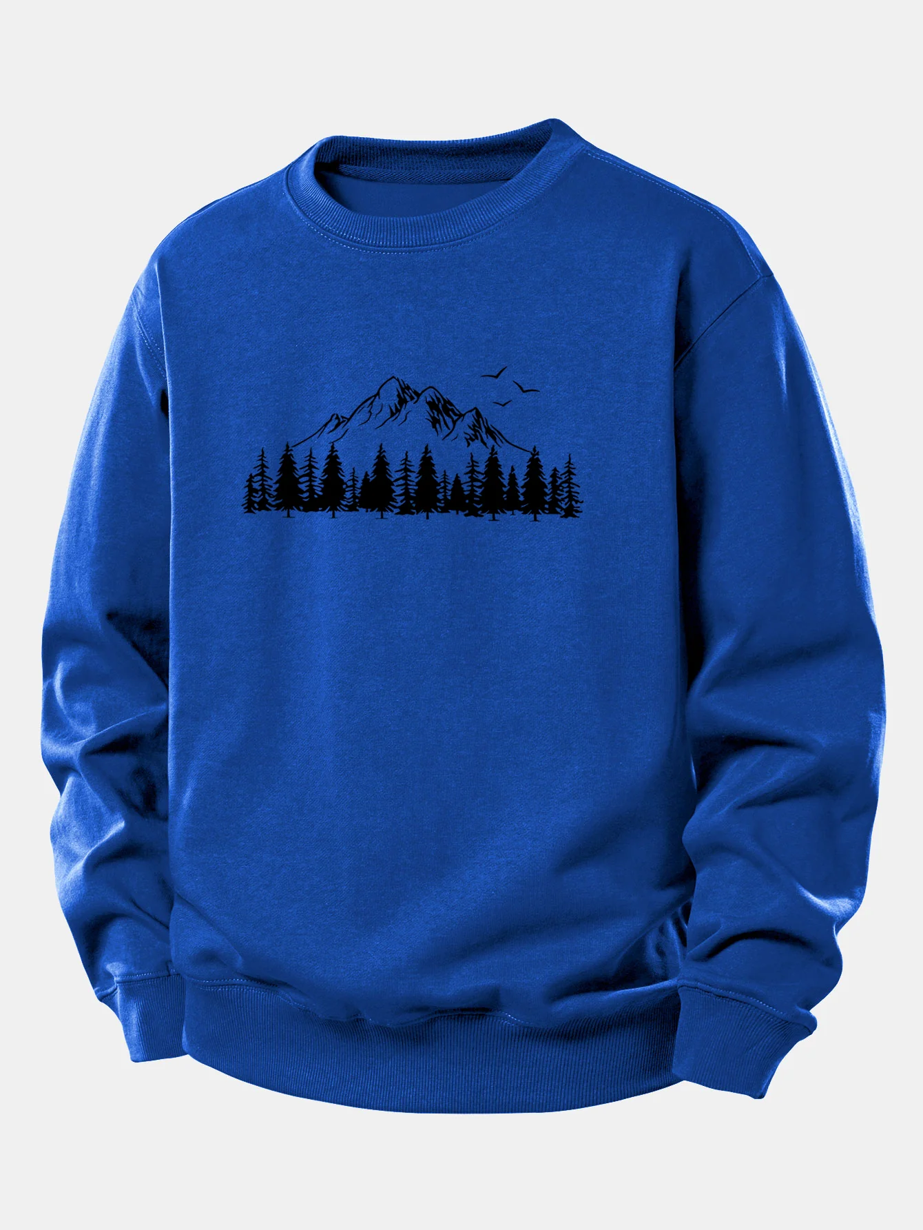 Mountain Nature Print Relax Fit Sweatshirt - Image 11