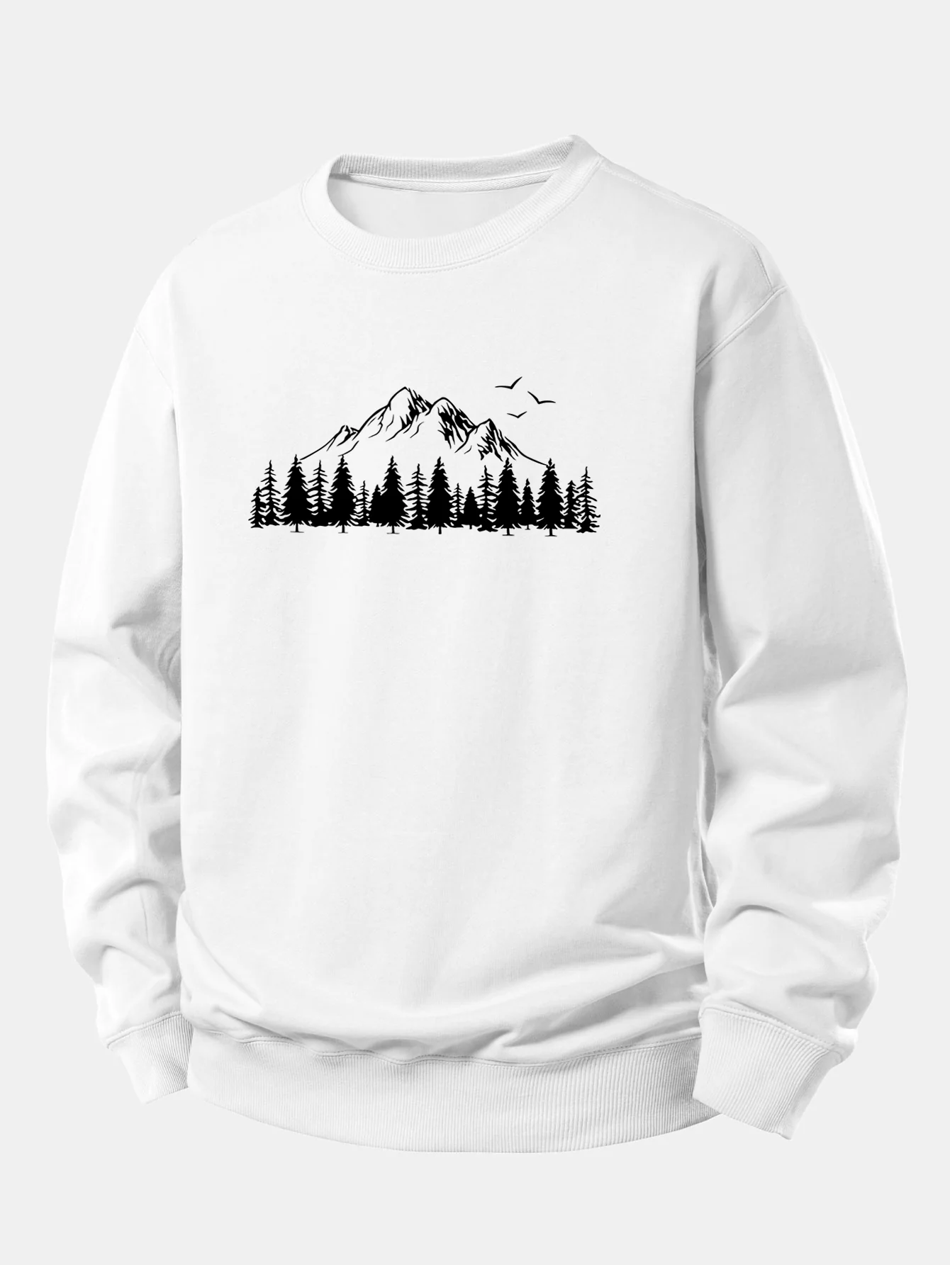 Mountain Nature Print Relax Fit Sweatshirt - Image 2