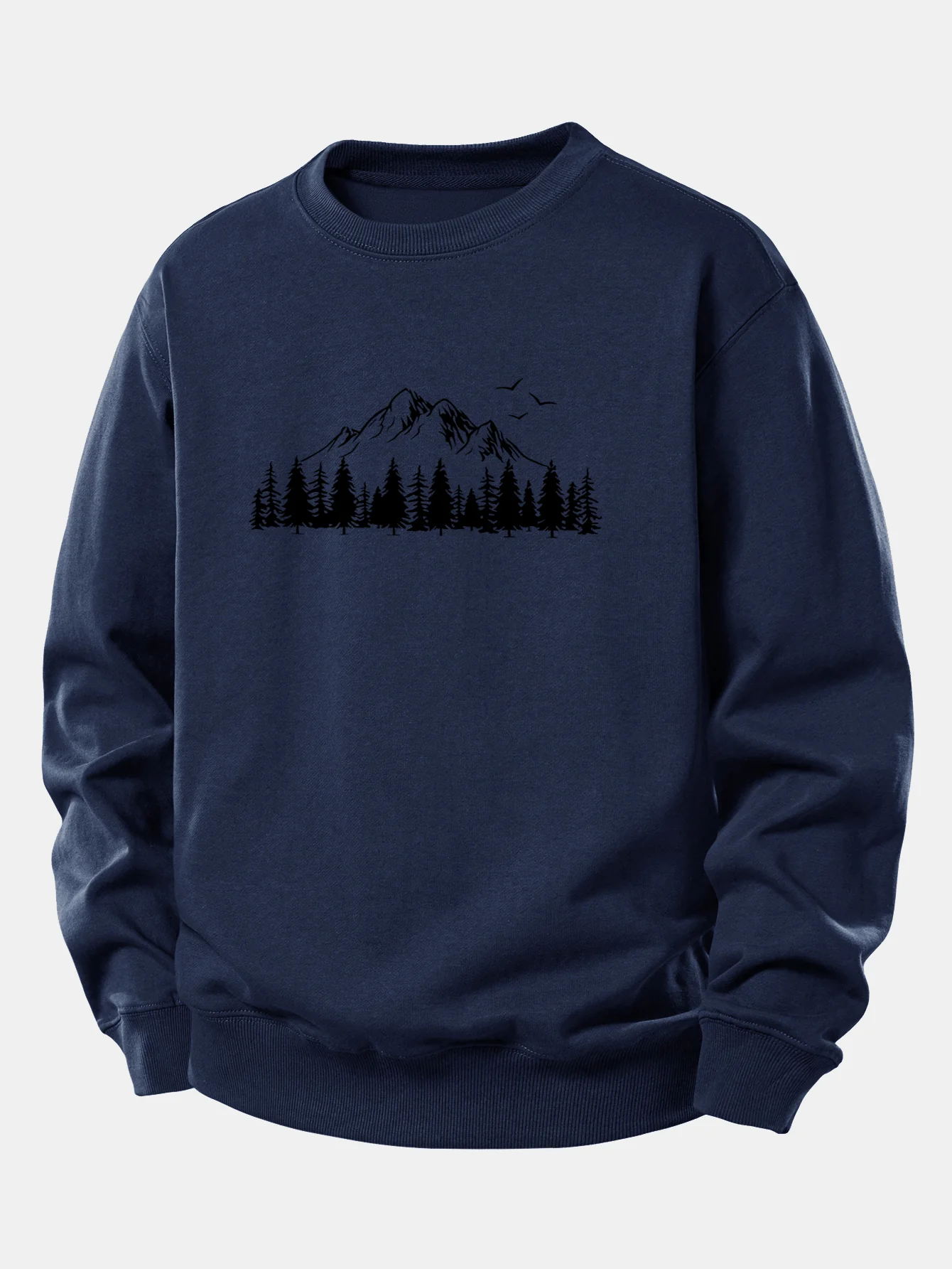 Mountain Nature Print Relax Fit Sweatshirt - Image 6