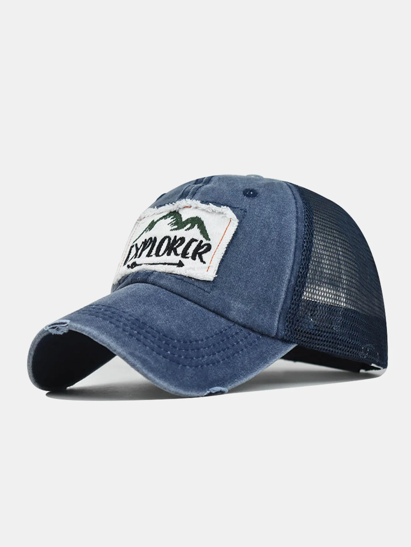 Mountain Patch Stickerei Used-Look Baseballkappe - Image 4