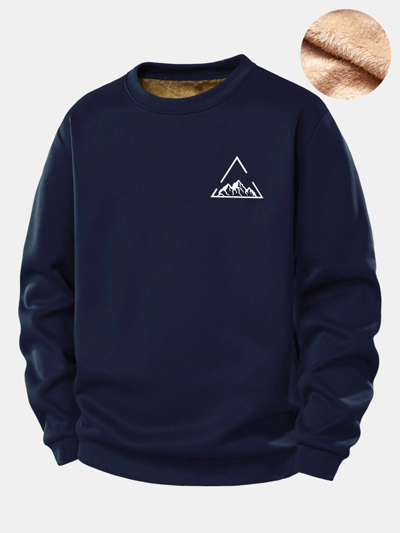 Mountain Print Teddy Fleece Lined Sweatshirt - Image 4