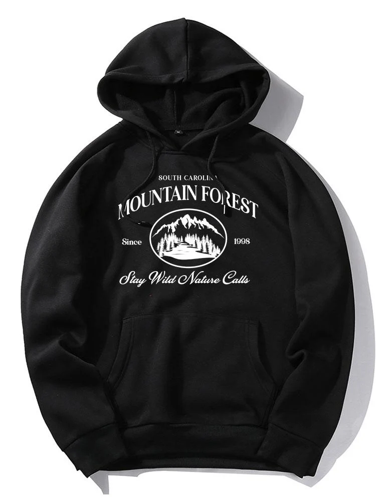 Berg Slogan Druck Hoodie - Image 3
