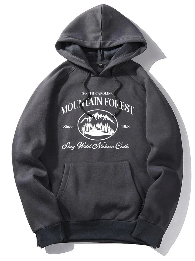 Berg Slogan Druck Hoodie - Image 4