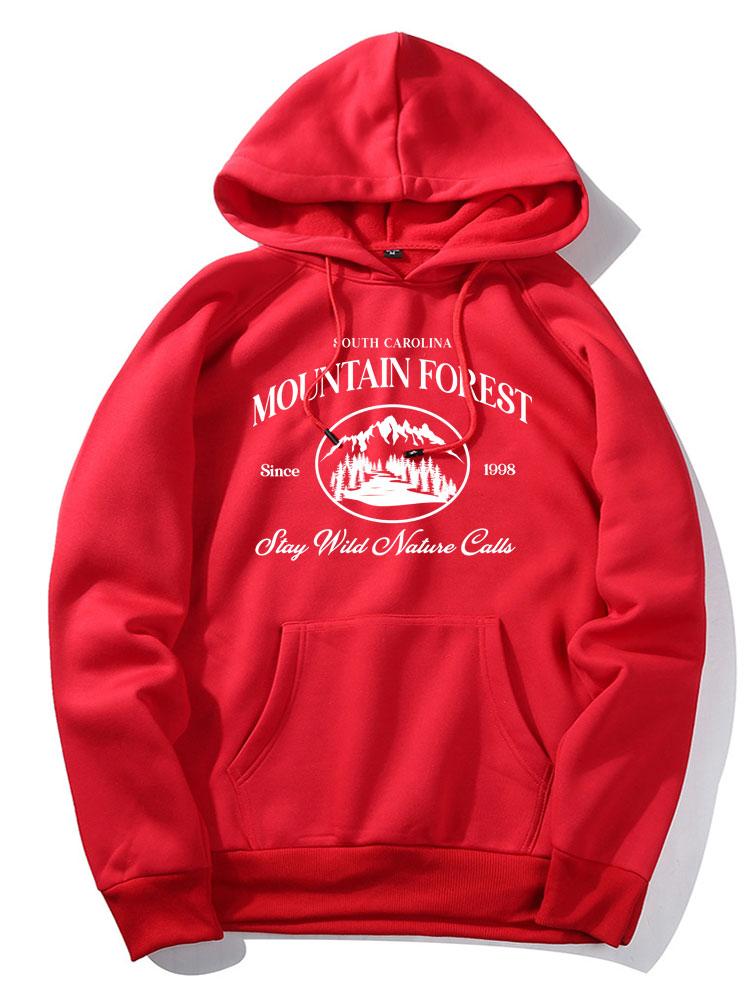 Berg Slogan Druck Hoodie - Image 7