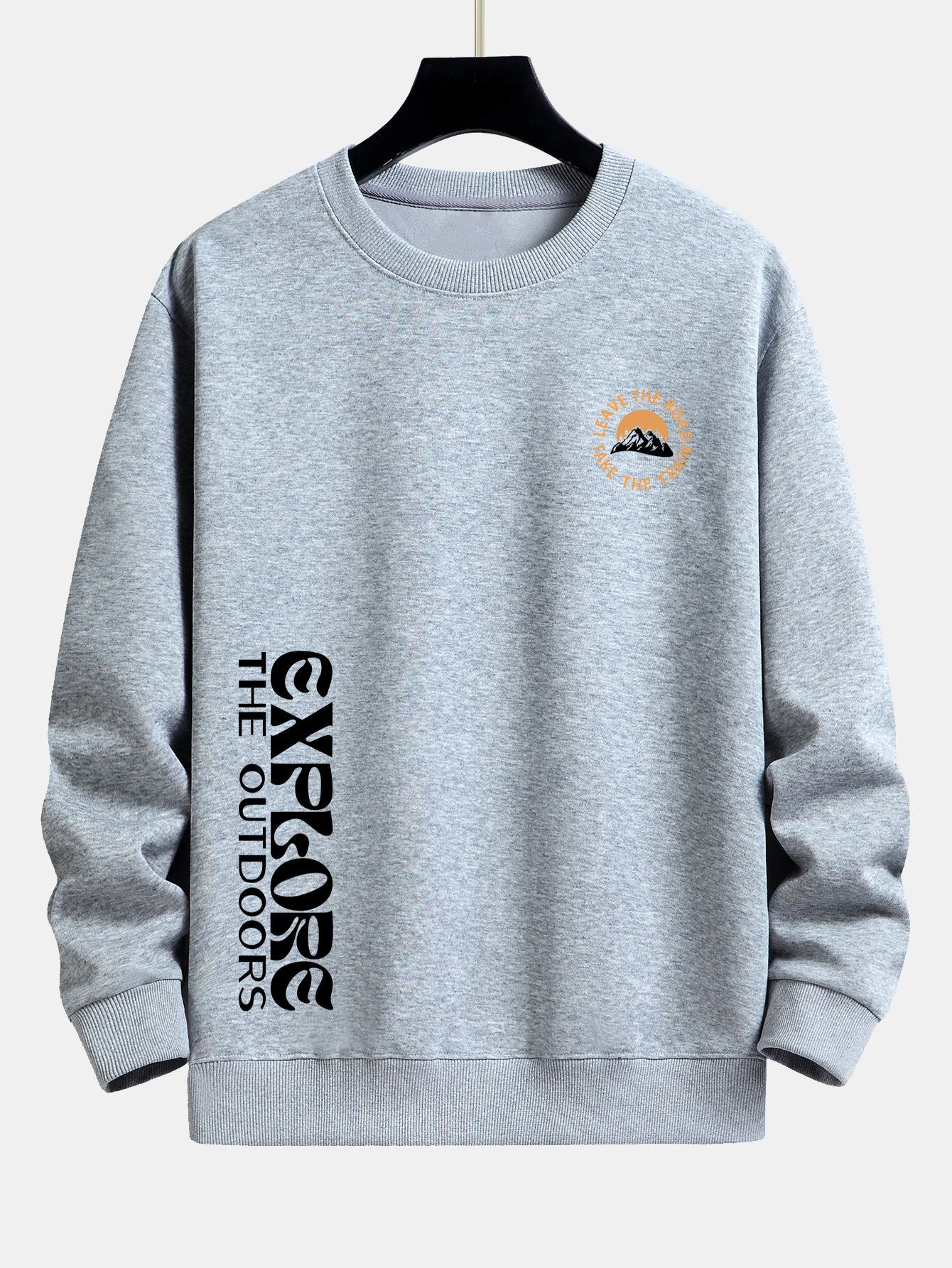 Berg Slogan Druck Relaxed Fit Sweatshirt - Image 4
