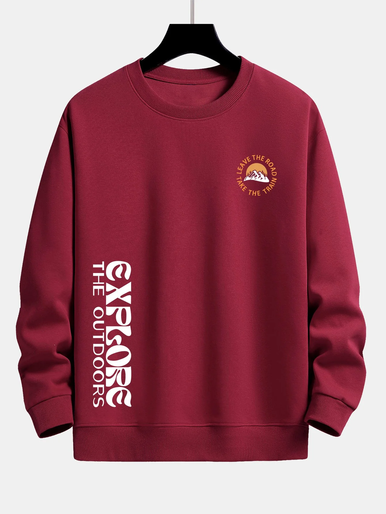 Berg Slogan Druck Relaxed Fit Sweatshirt - Image 7