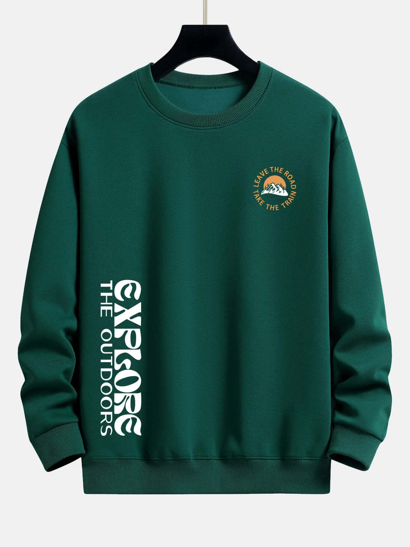Berg Slogan Druck Relaxed Fit Sweatshirt - Image 9
