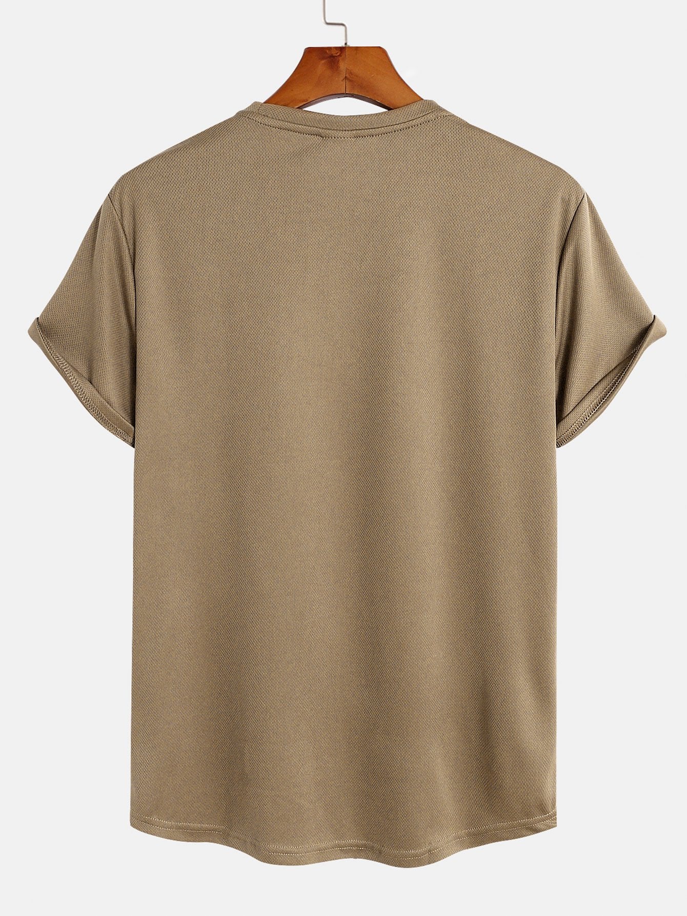 Muscle Fit Arc Hem Mesh T-Shirt - Image 2