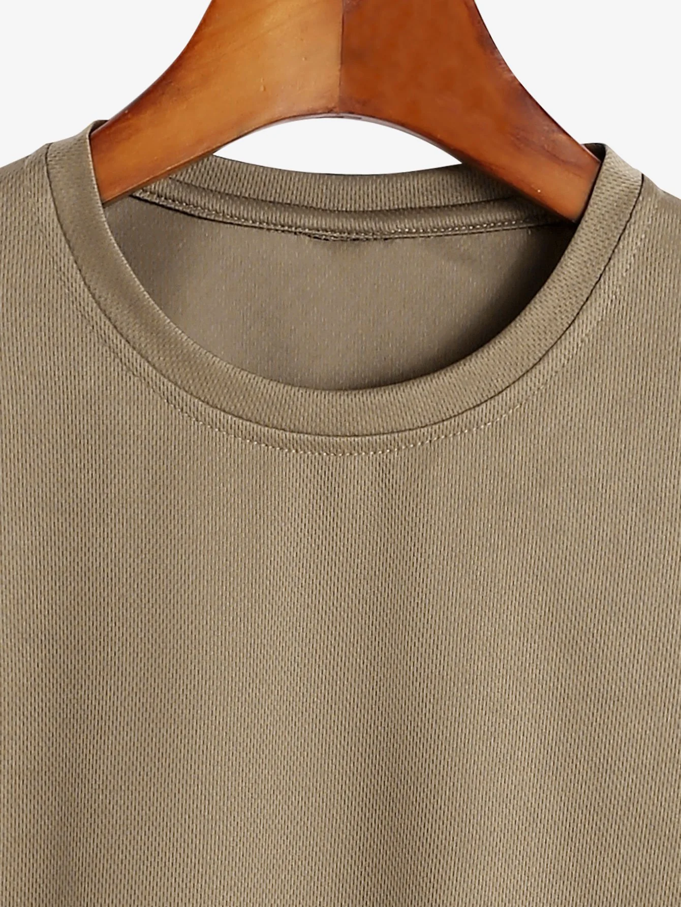 Muscle Fit Arc Hem Mesh T-Shirt - Image 8
