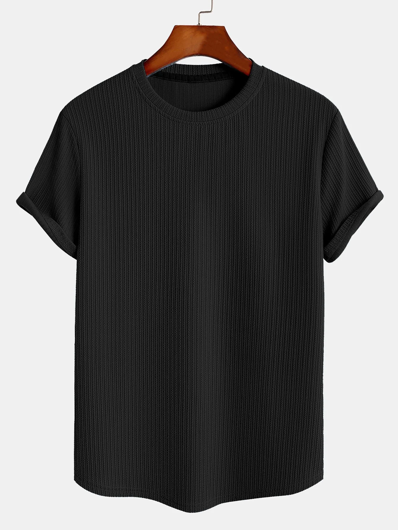 Muscle Fit Arc Hem Ripp T-Shirt - Image 2