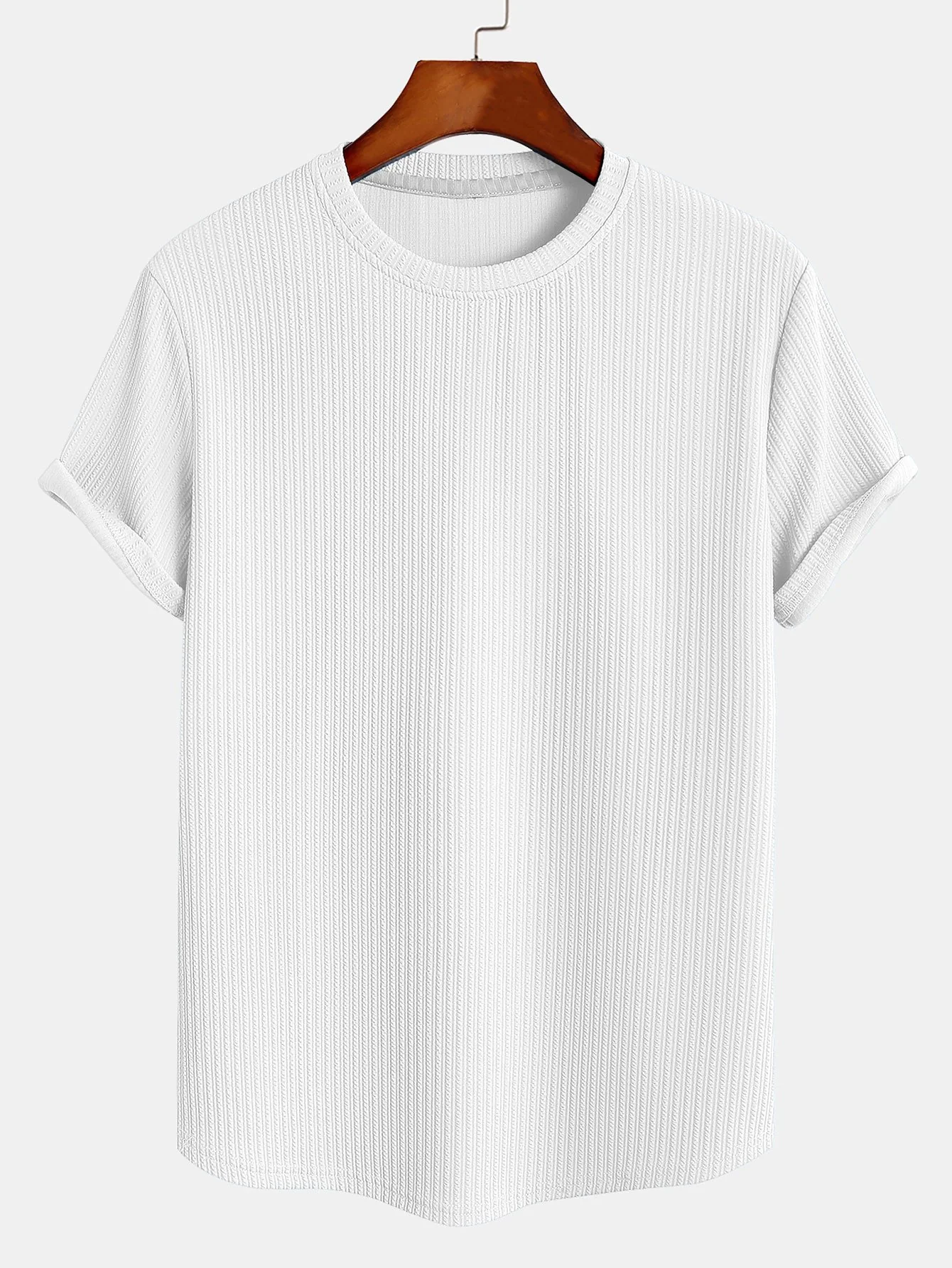 Muscle Fit Arc Hem Ripp T-Shirt - Image 3