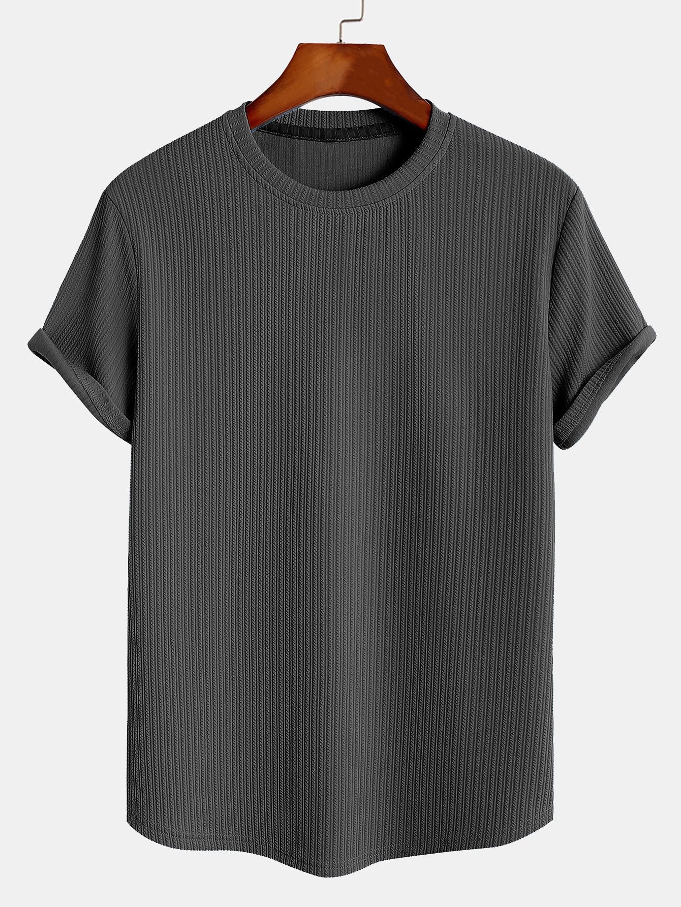 Muscle Fit Arc Hem Ripp T-Shirt - Image 4