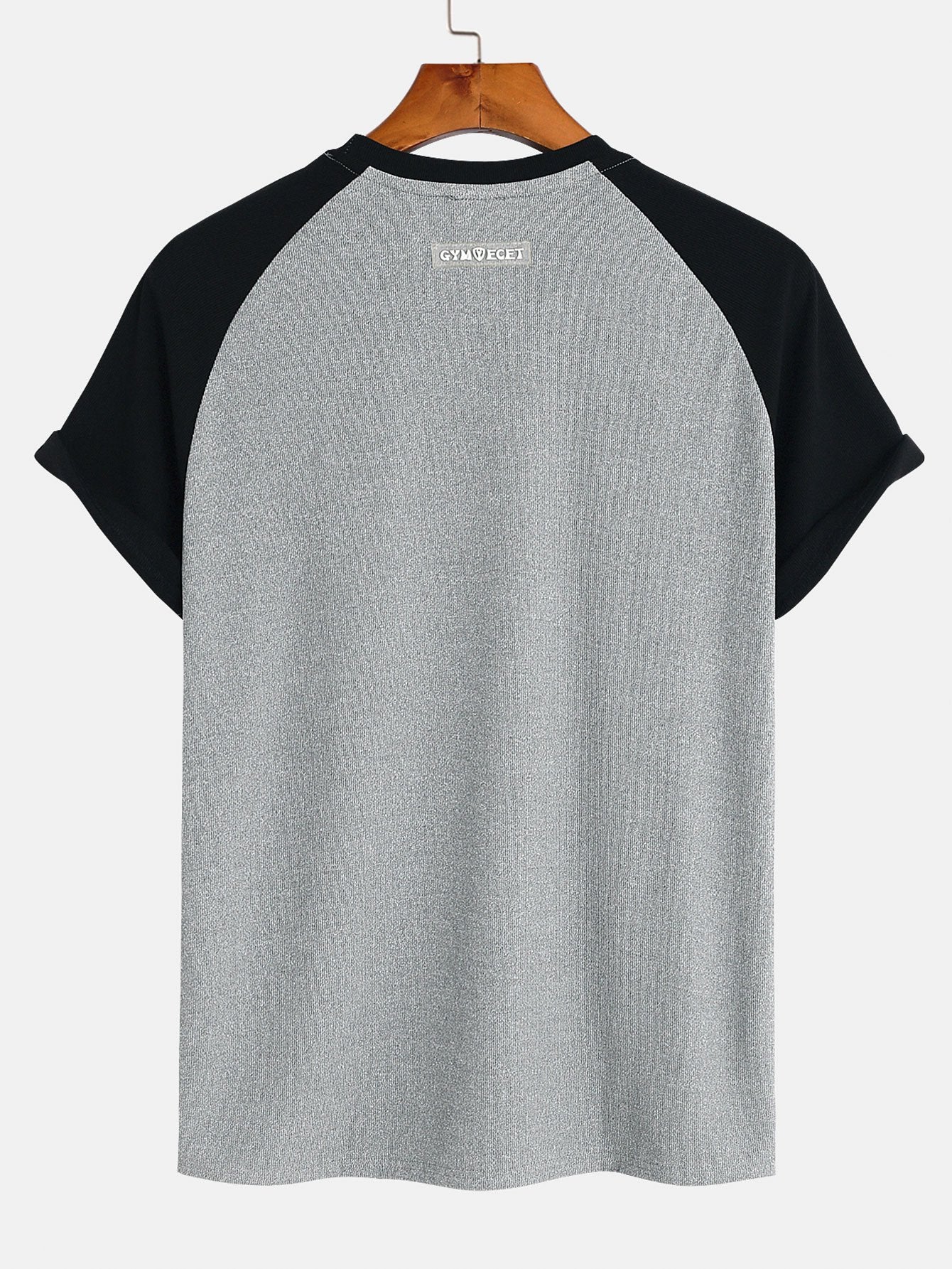 Muscle Fit Paneled Texturiertes T-Shirt - Image 4