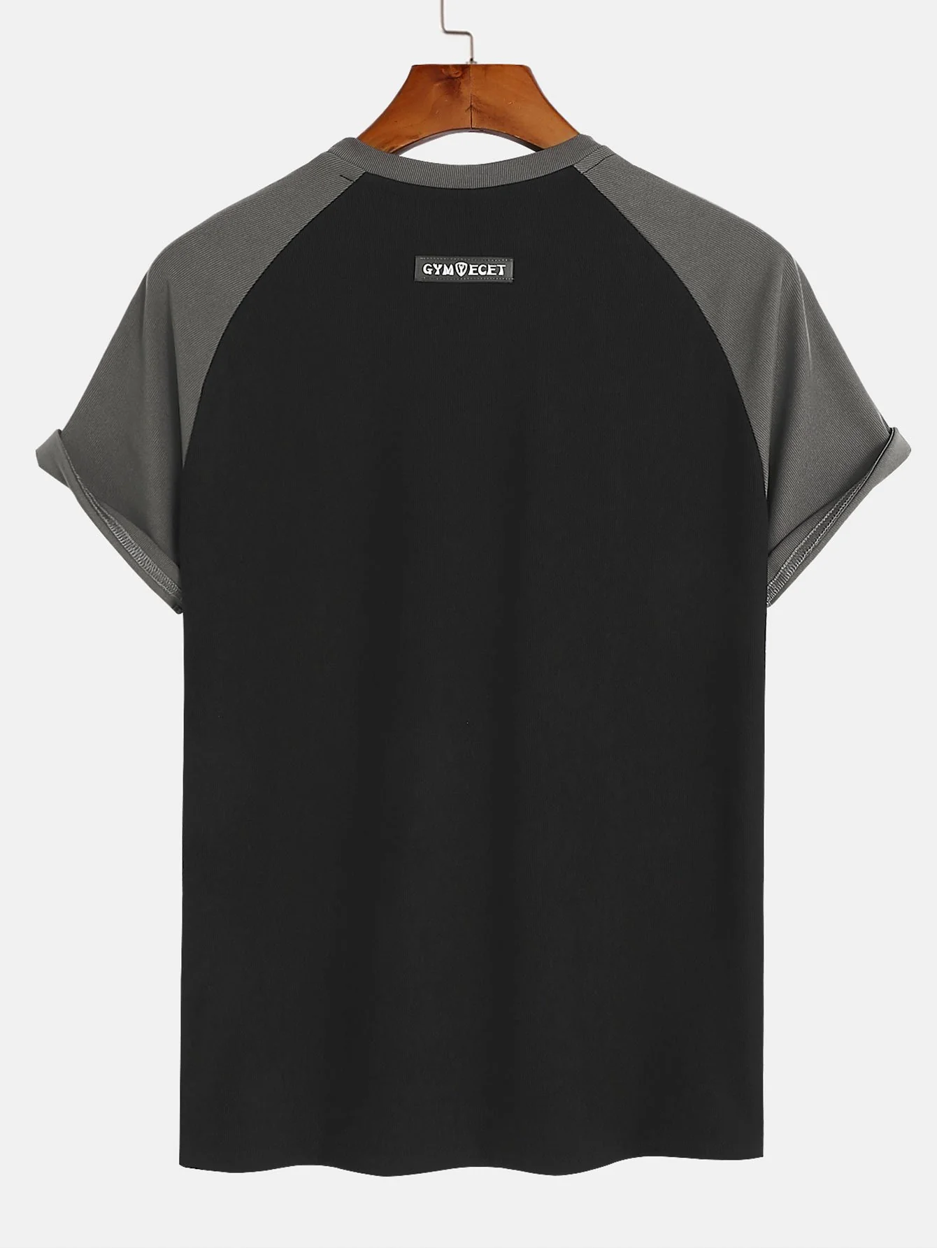 Muscle Fit Paneled Texturiertes T-Shirt - Image 6