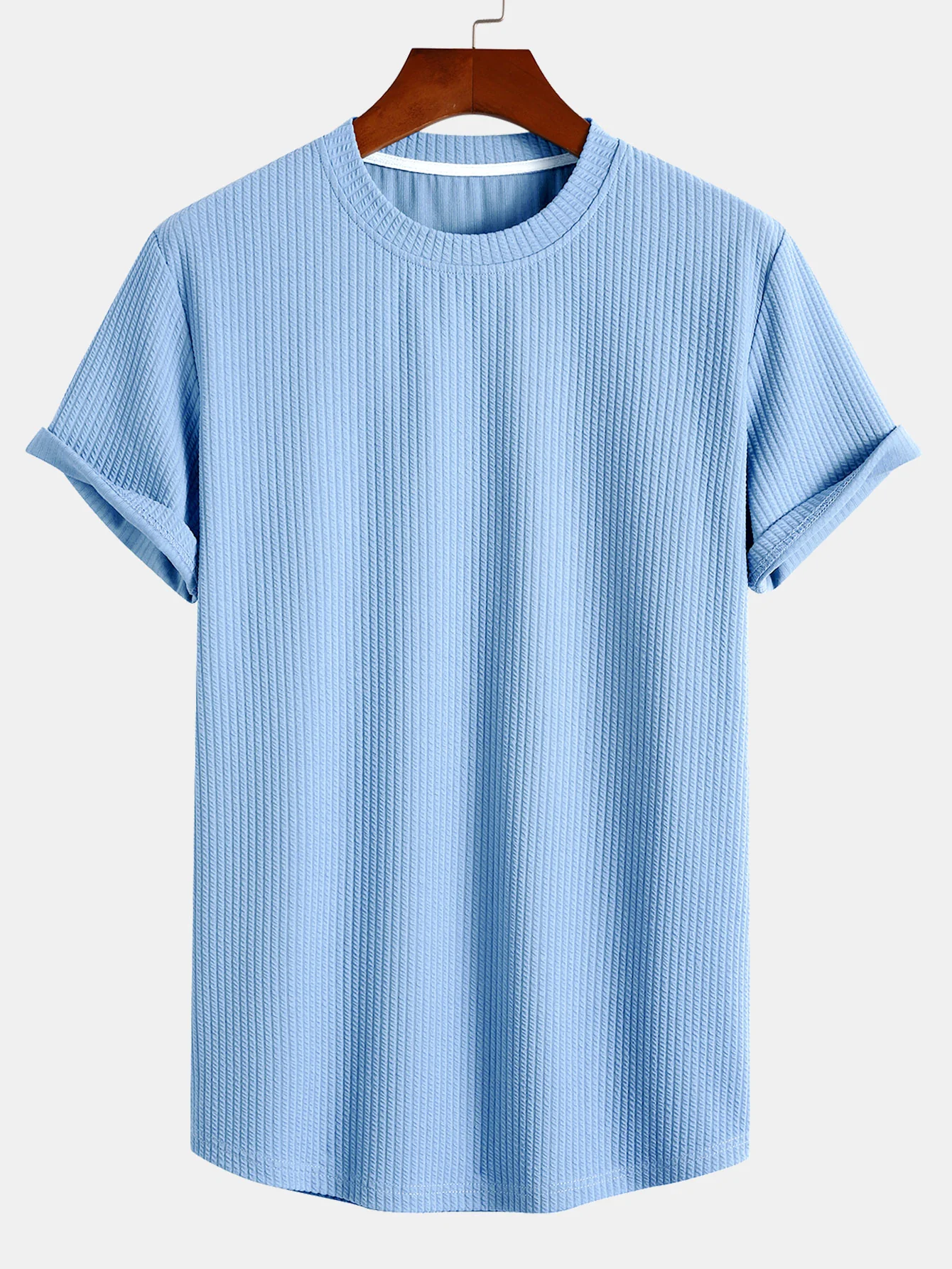 Muscle Fit Ripp-Arc Saum T-Shirt - Image 4
