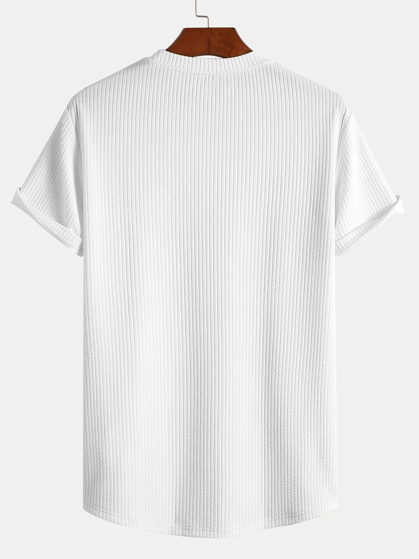 Muscle Fit Ripp-Arc Saum T-Shirt - Image 8