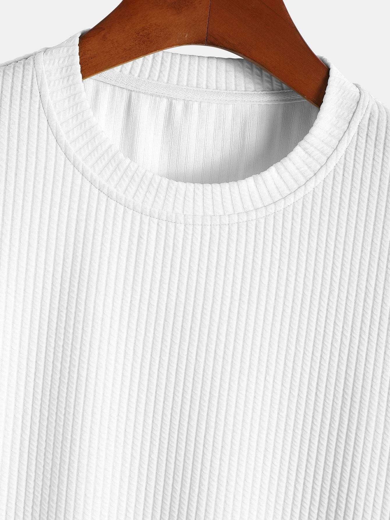 Muscle Fit Ripp-Arc Saum T-Shirt - Image 9